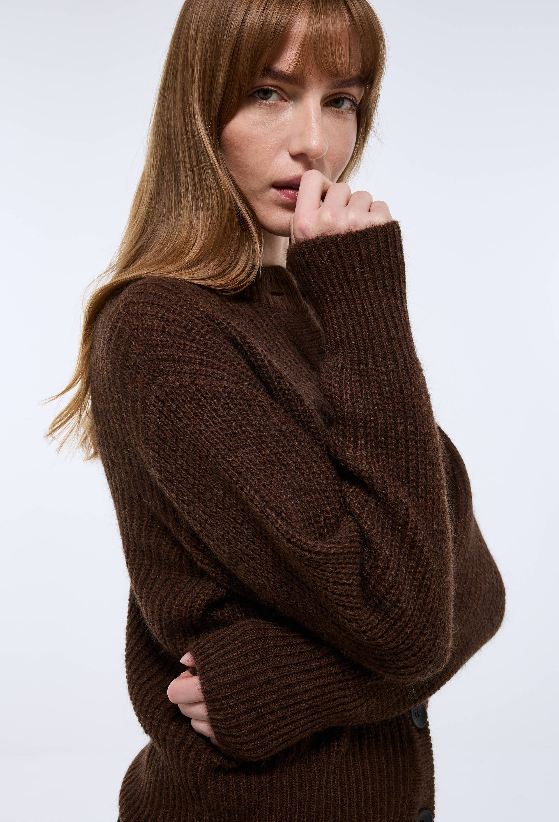 Cardigan manches longues, Brun, large image number 1.0