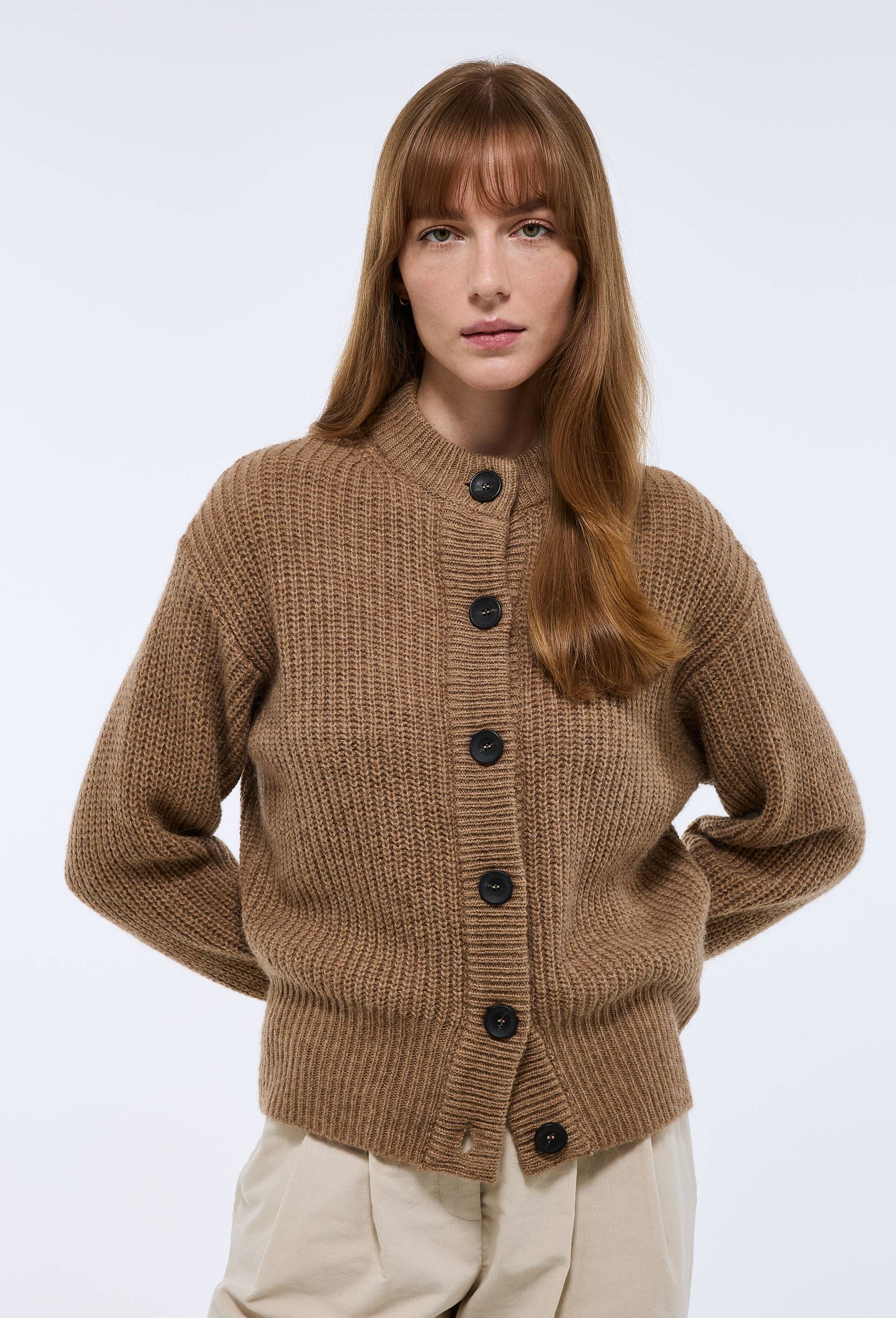 Cardigan manches longues, Beige, large image number 0