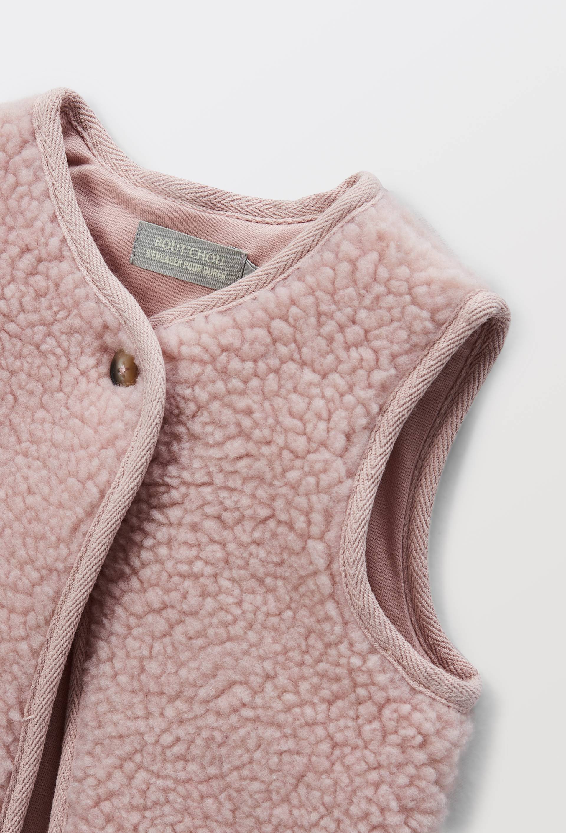 Gilet sans manches en sherpa, Rose, large image number 2