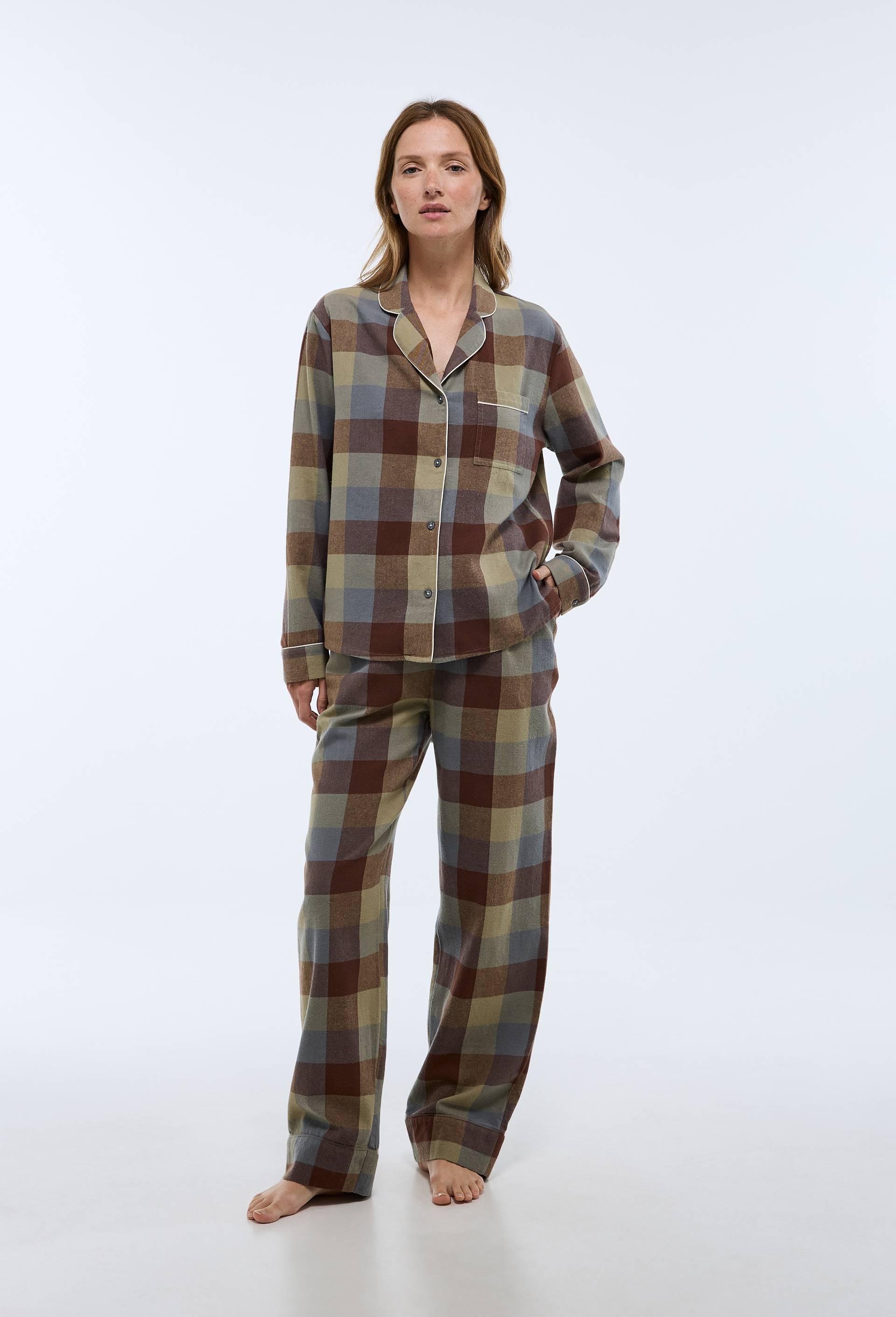 Pyjama vichy en coton graté - MONOPRIX - Modalova