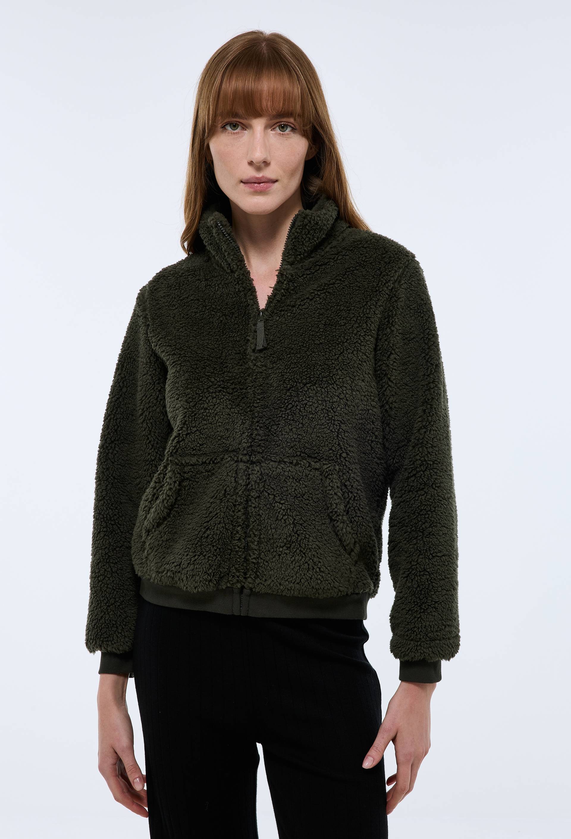 Veste zippée col montant en sherpa - MONOPRIX - Modalova