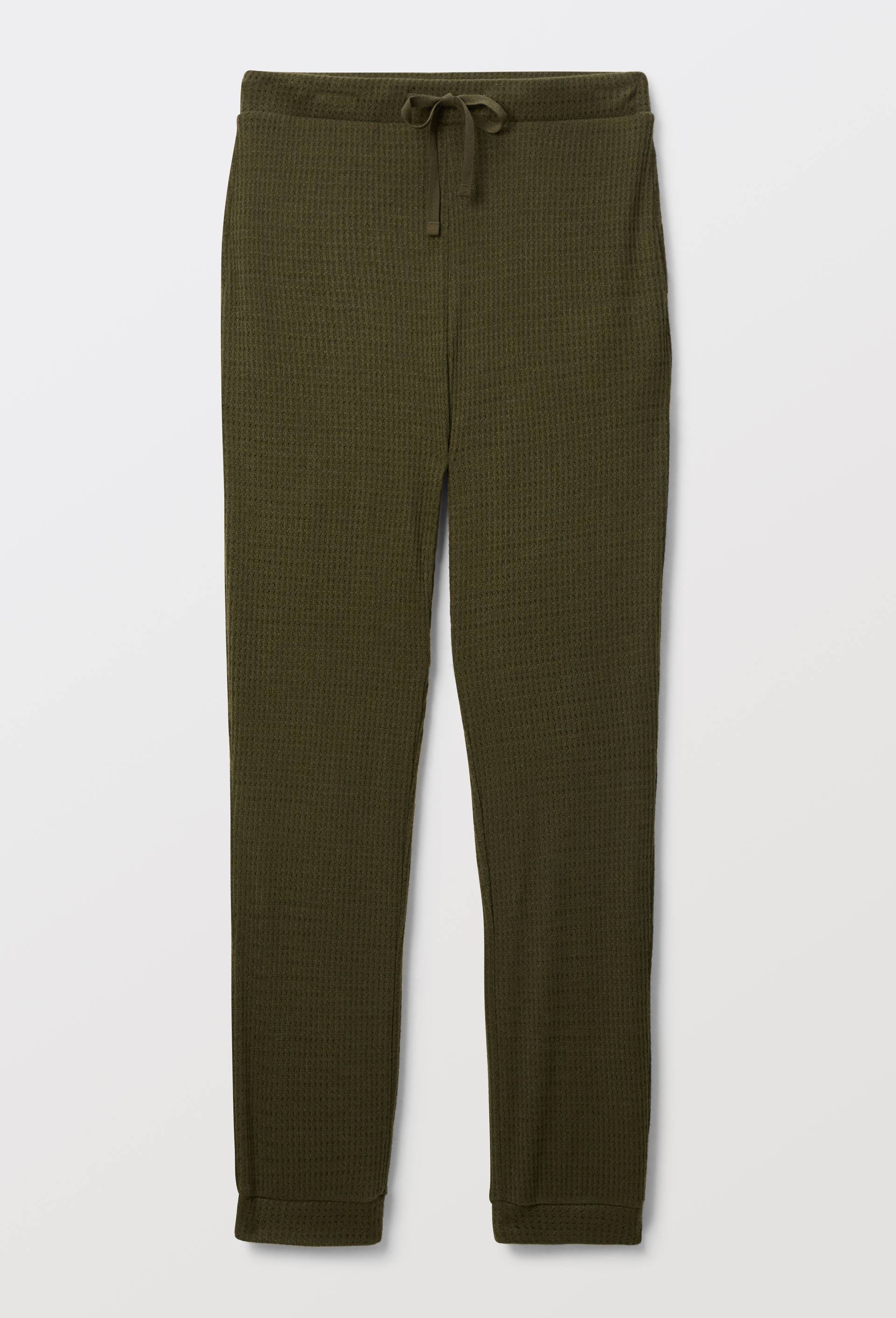Pantalon uni en viscose m&eacute;lang&eacute;e, Vert fonc&eacute;, large image number 2