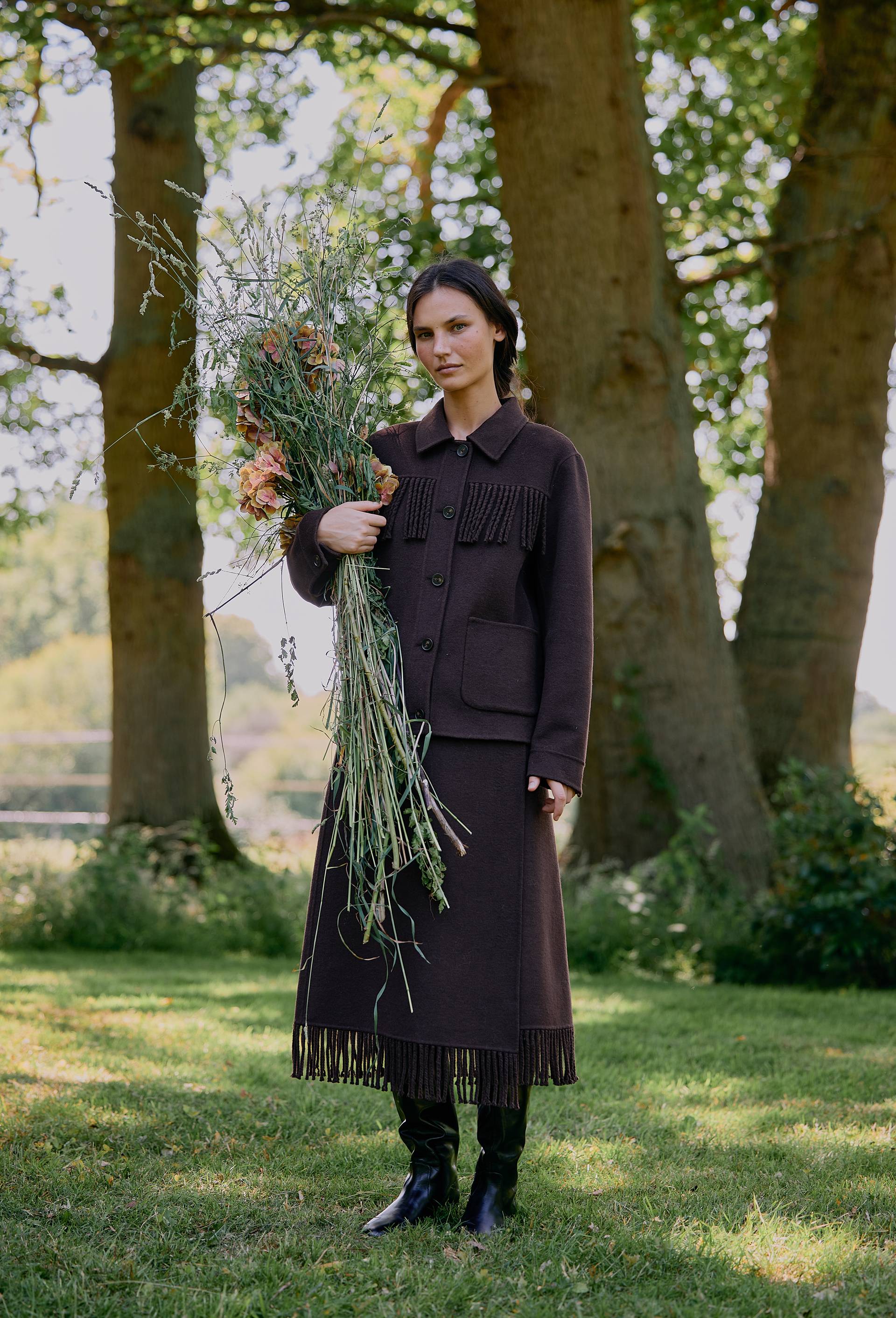 Veste à franges contenant de la laine - MONOPRIX - Modalova