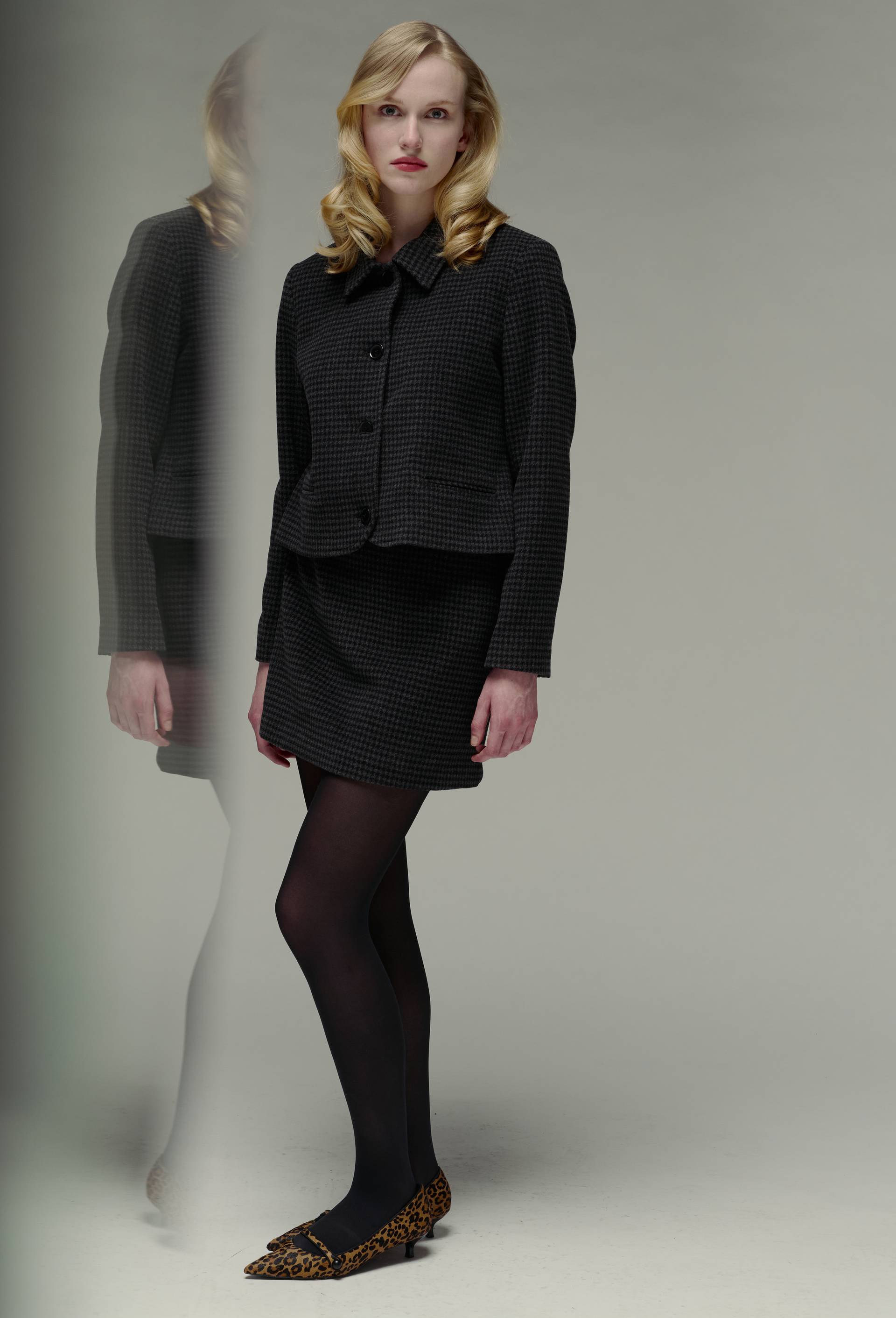 Veste courte à carreaux contenant de la laine - MONOPRIX PREMIUM - Modalova