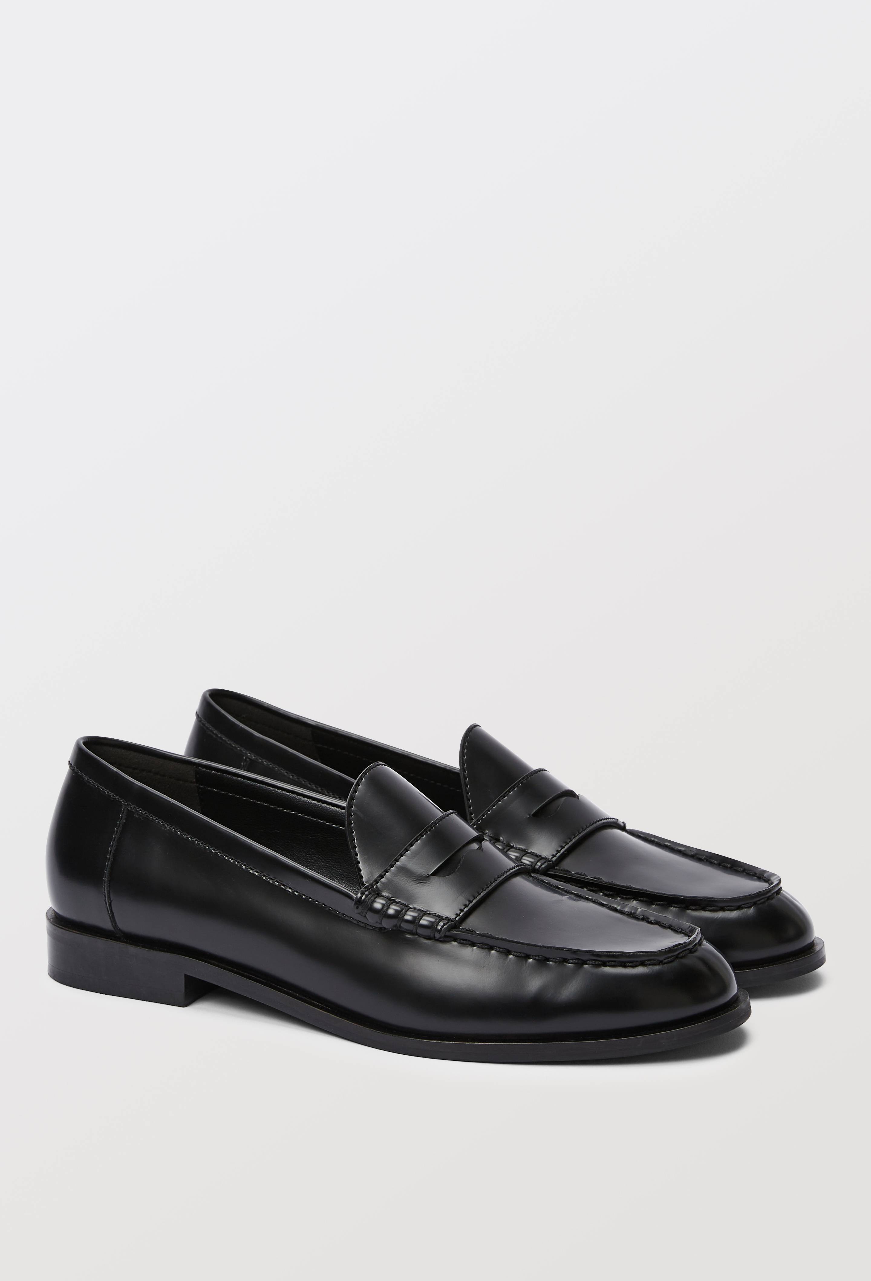 Mocassins en cuir, Noir, large image number 1.0