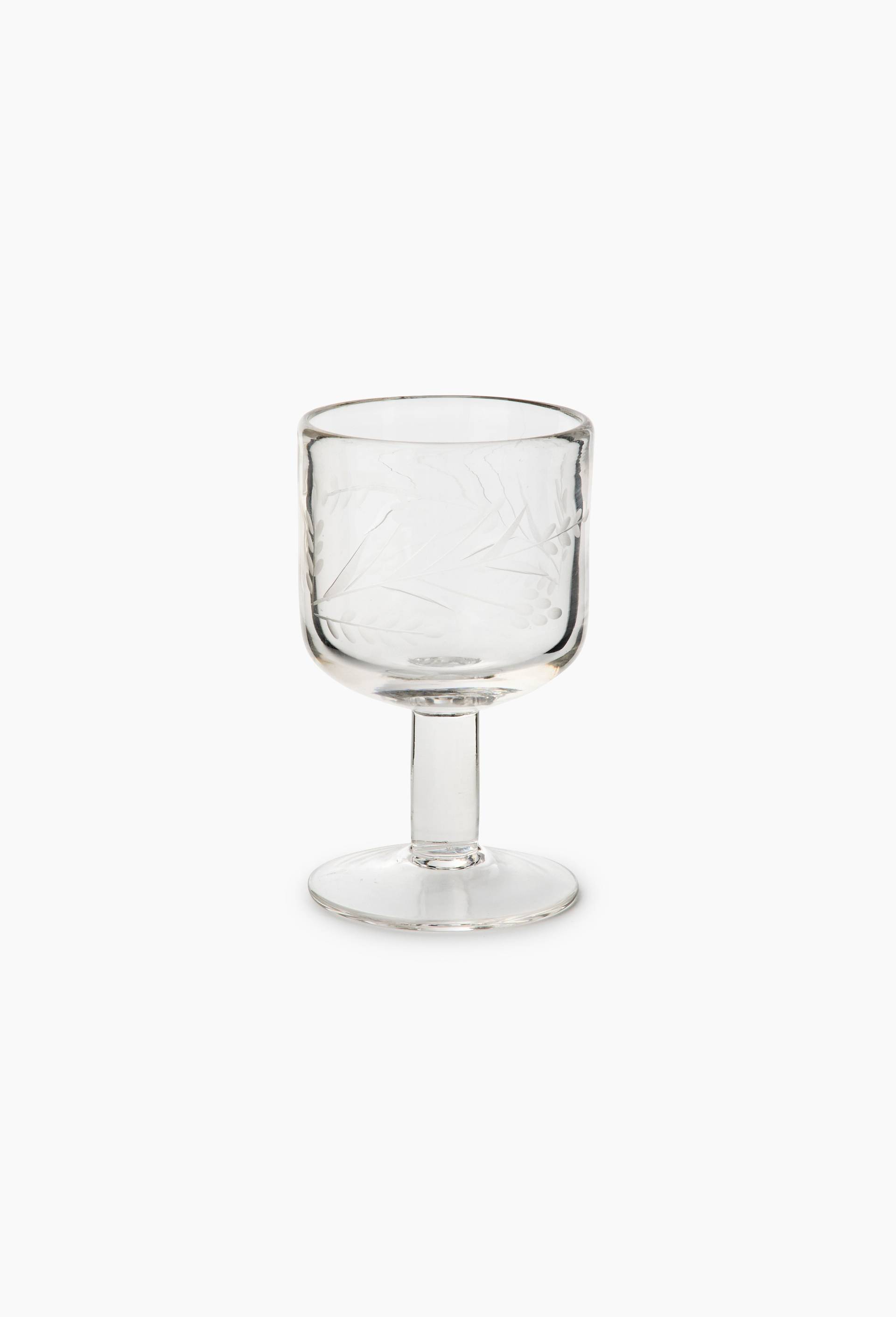 Verre &agrave; vin finition grav&eacute;e, 22cl, Transparent, large image number 0.0