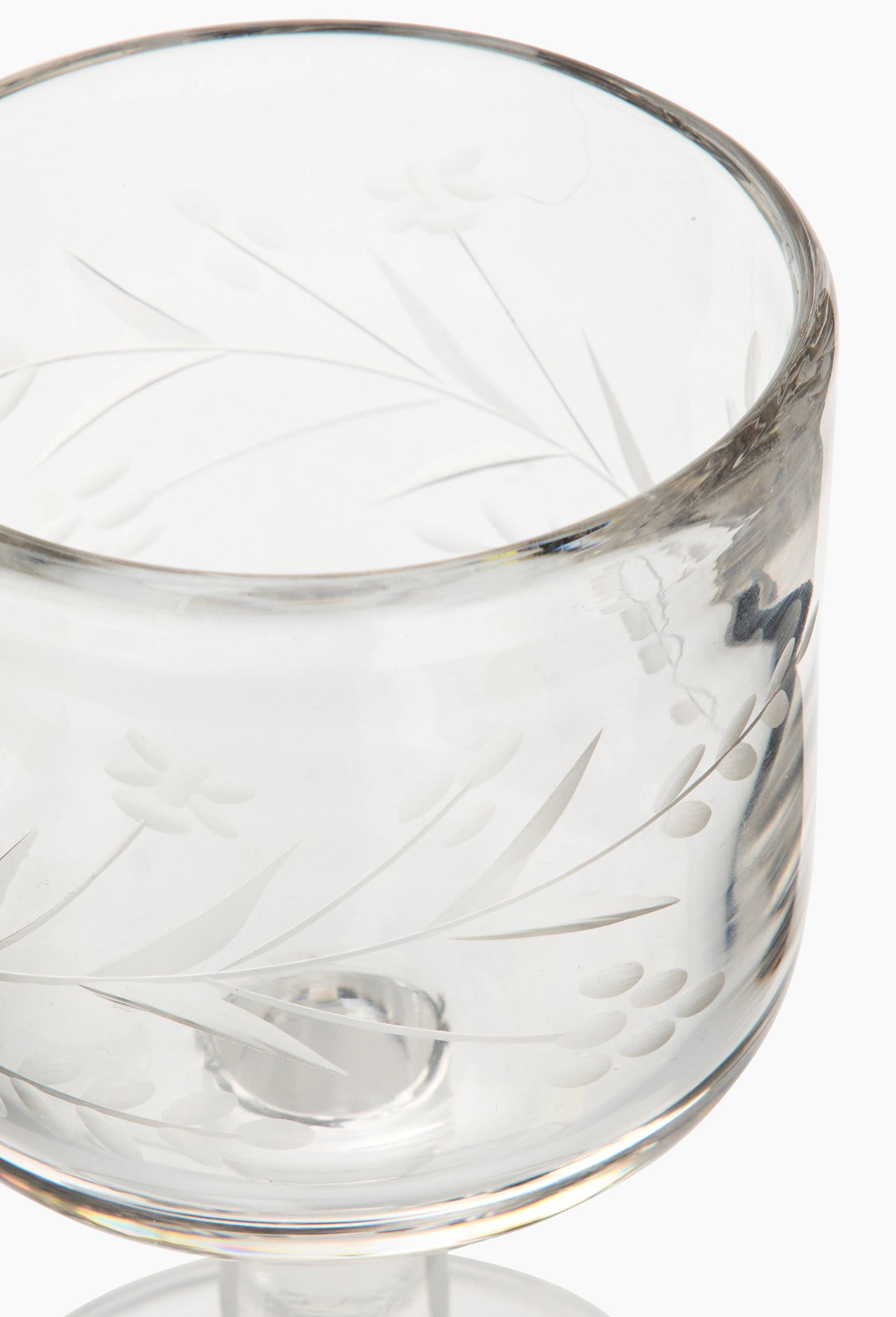 Verre &agrave; vin finition grav&eacute;e, 22cl, Transparent, large image number 1.0