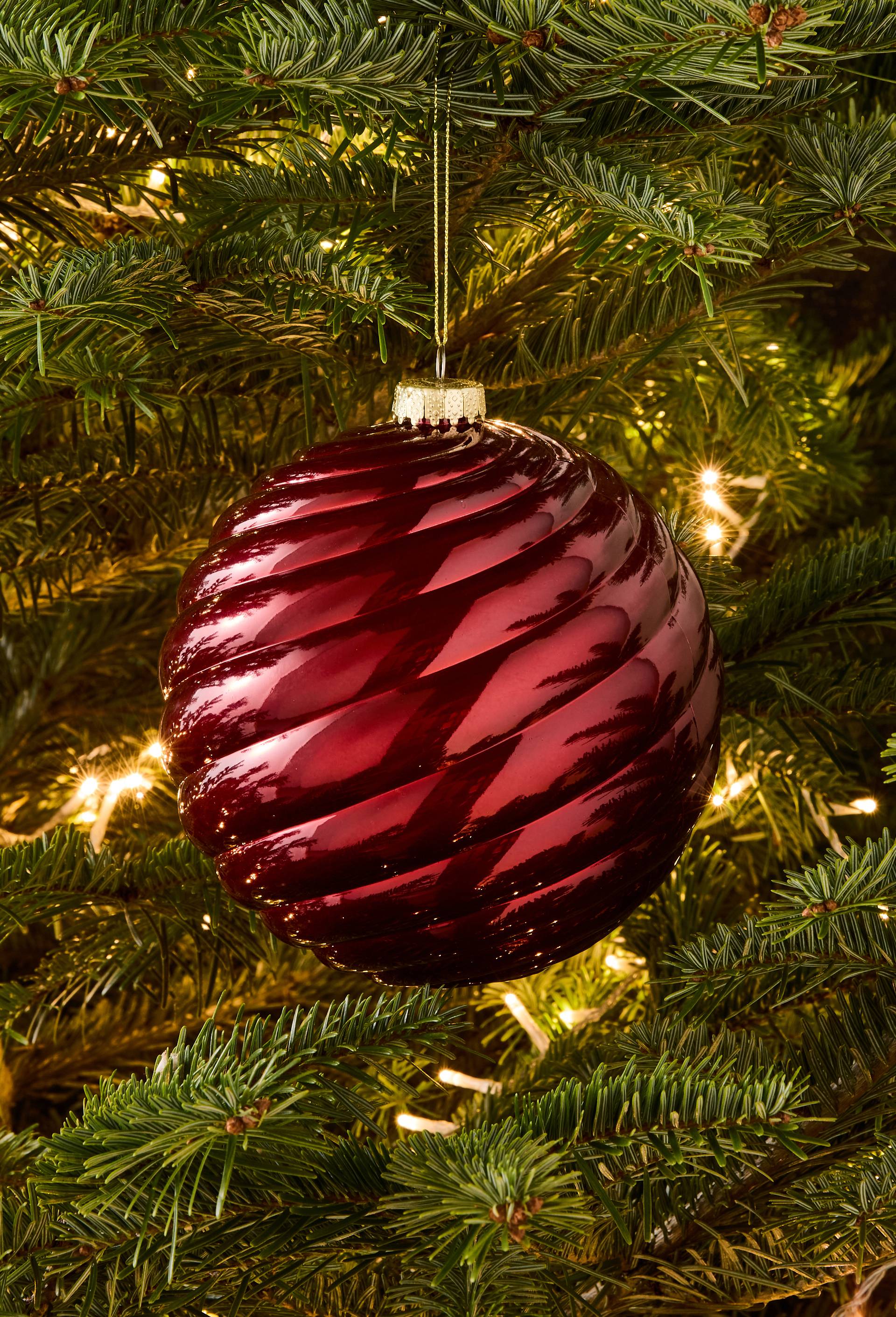 Maxi boule, 15cm, en plastique, Rouge fonc&eacute;, large image number 0.0