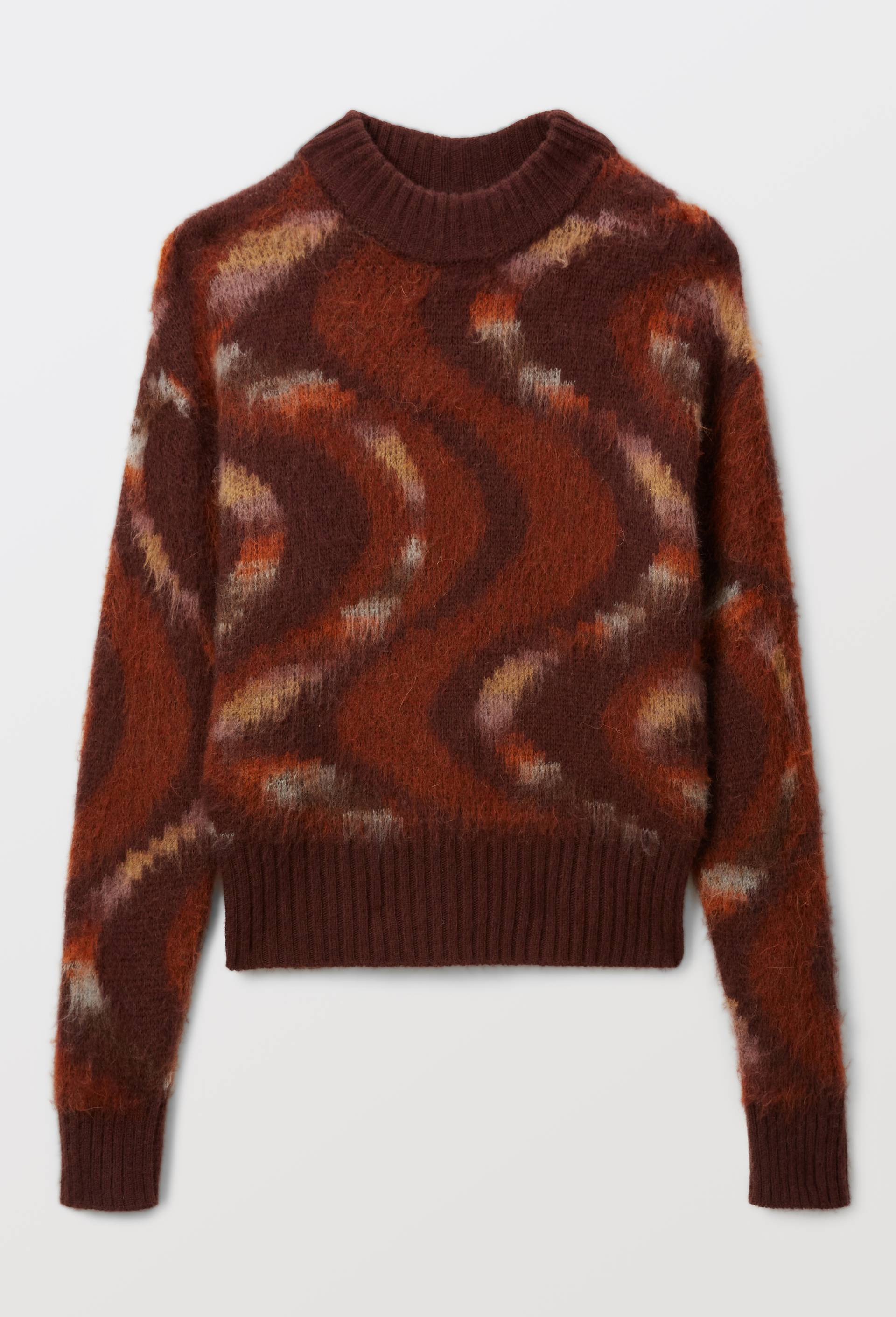Pull jacquard manches longues, Rouge, large image number 2