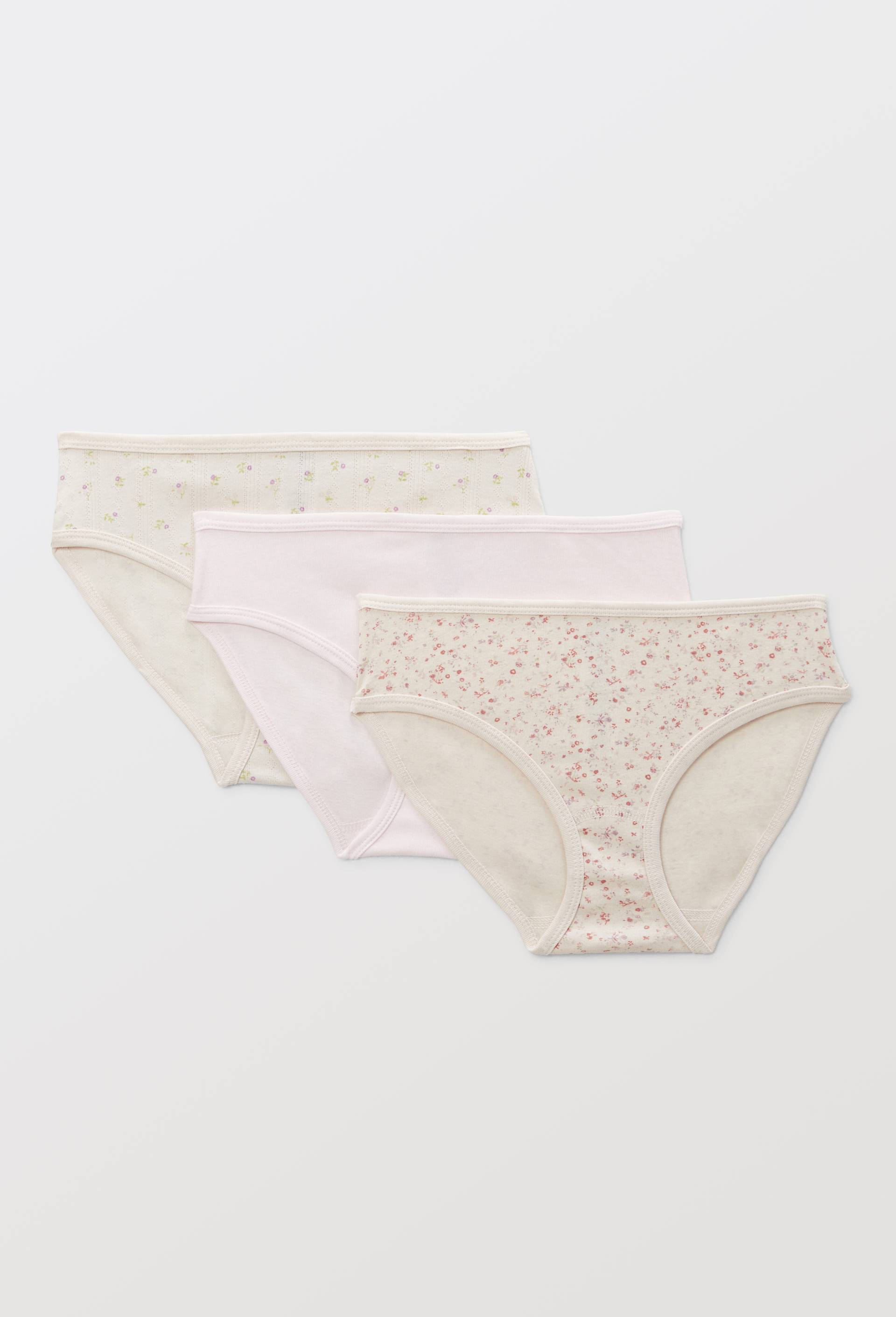 Lot de 3 culottes mini en coton BIO Petit Bateau, certifi&eacute; OEKO-TEX, Rose, large image number 2.0