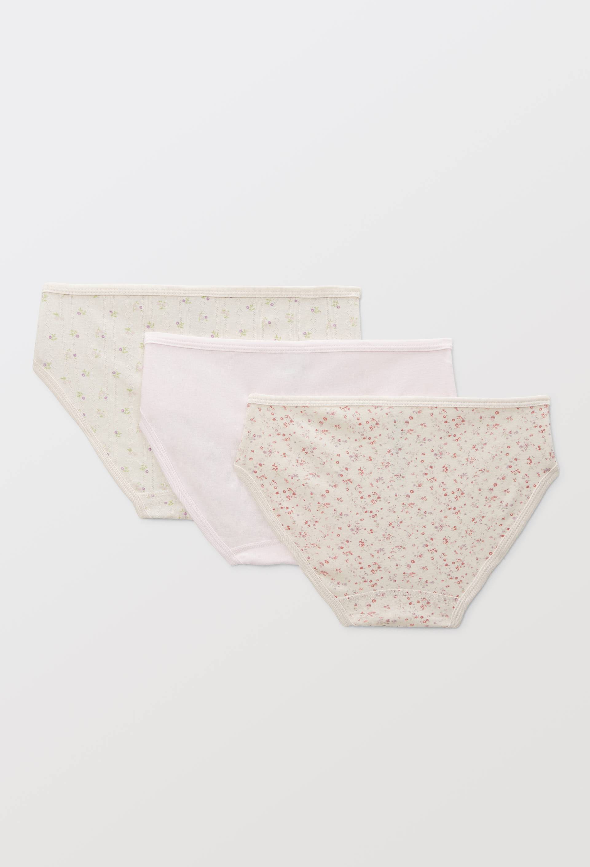 Lot de 3 culottes mini en coton BIO Petit Bateau, certifi&eacute; OEKO-TEX, Rose, large image number 3