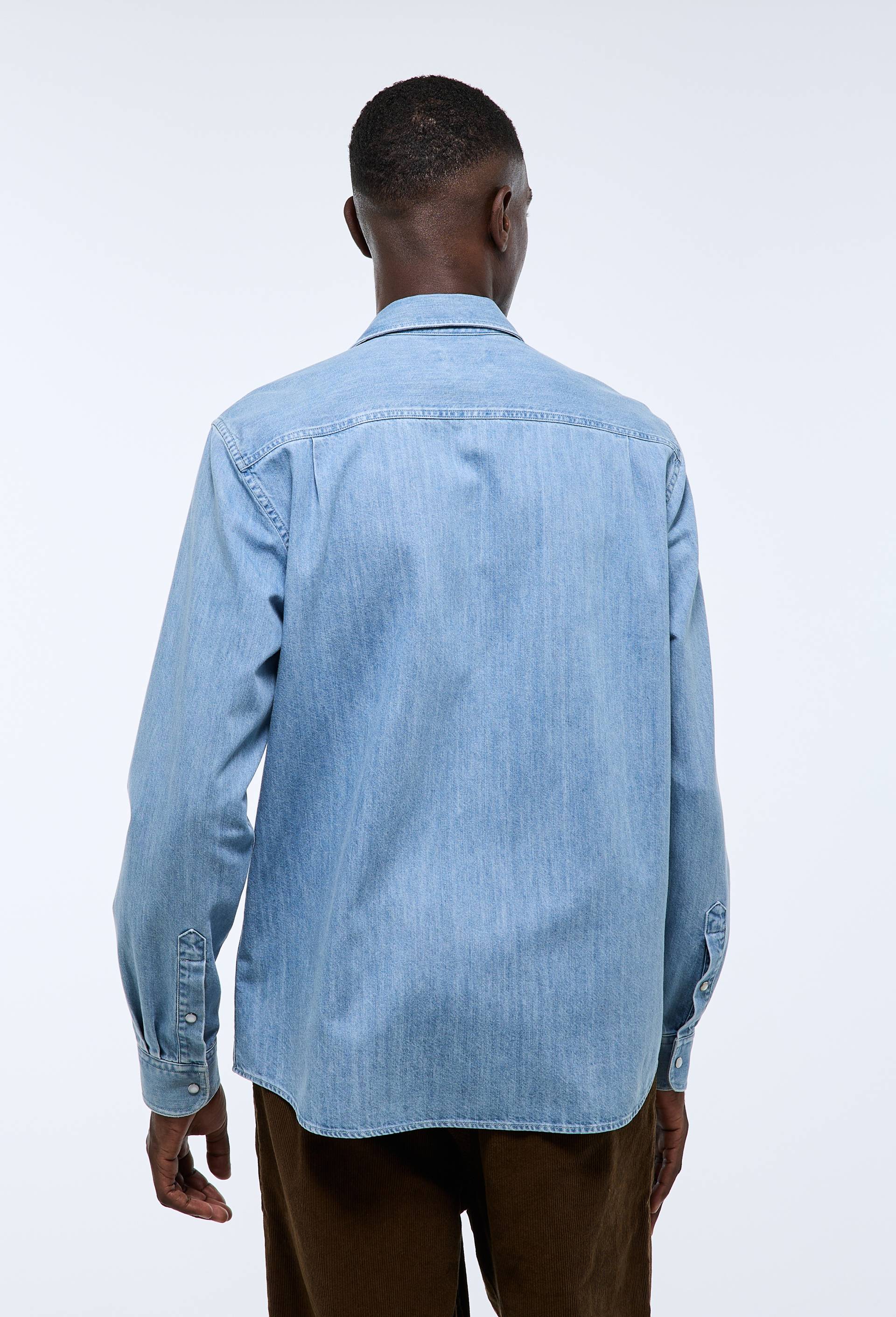 Chemise denim en coton, Bleu clair, large image number 1