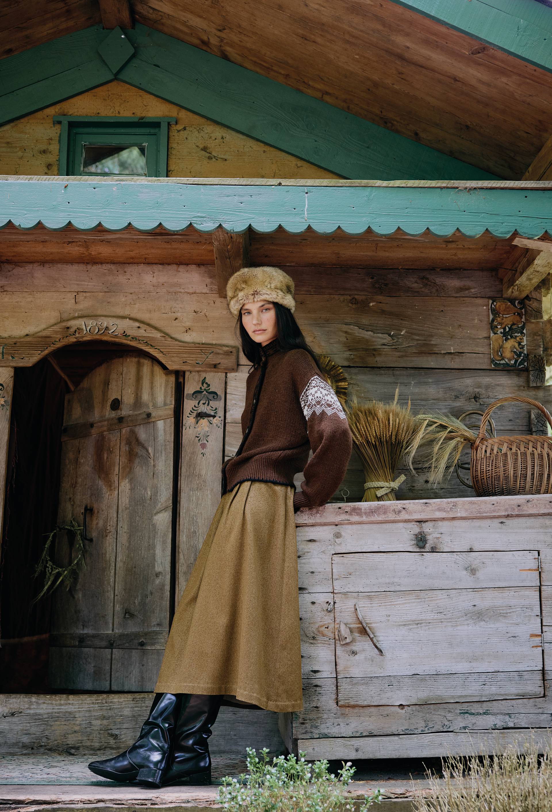 Jupe midi plissé en chevron - MONOPRIX - Modalova