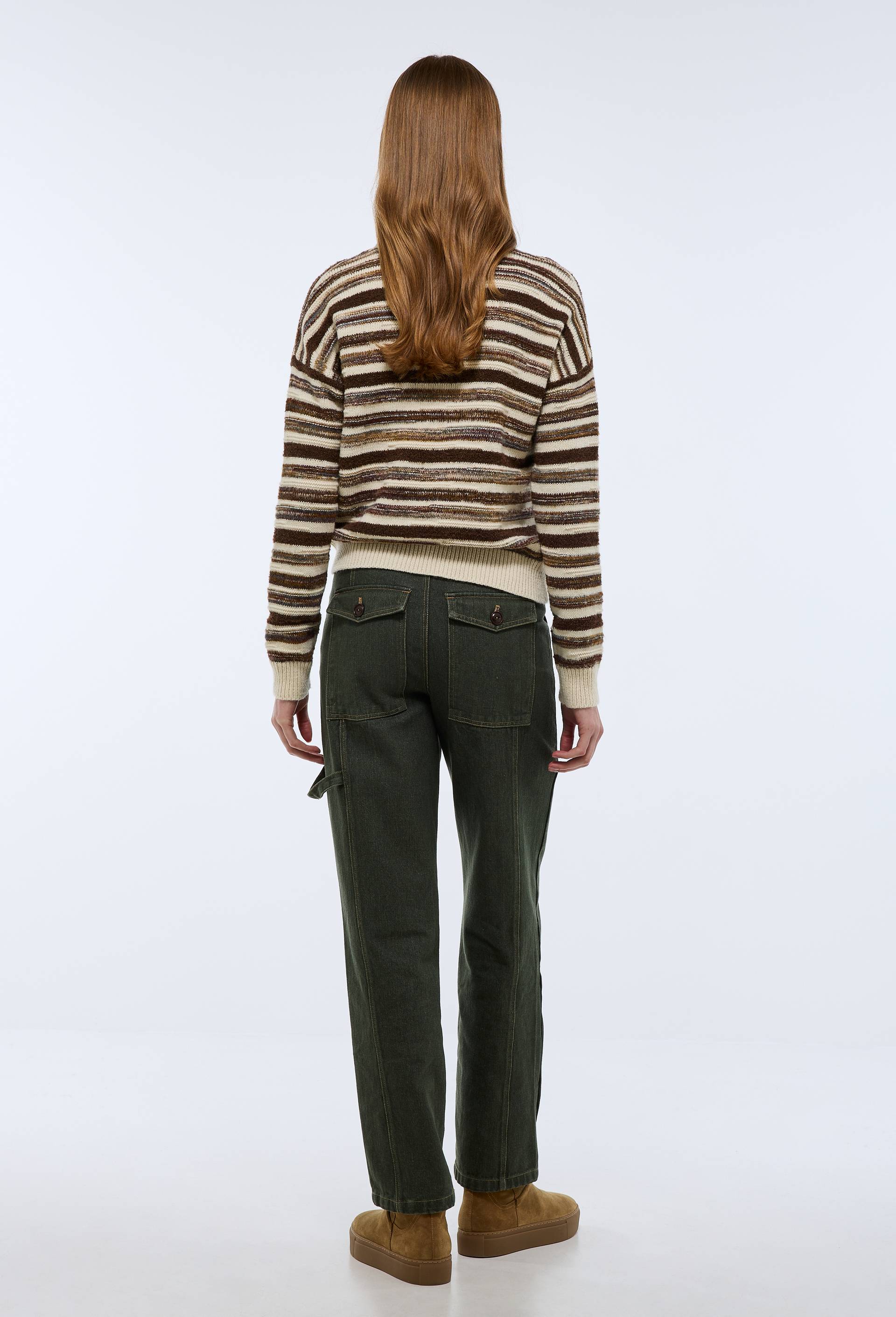 Pantalon en coton poches cargo, Vert fonc&eacute;, large image number 1