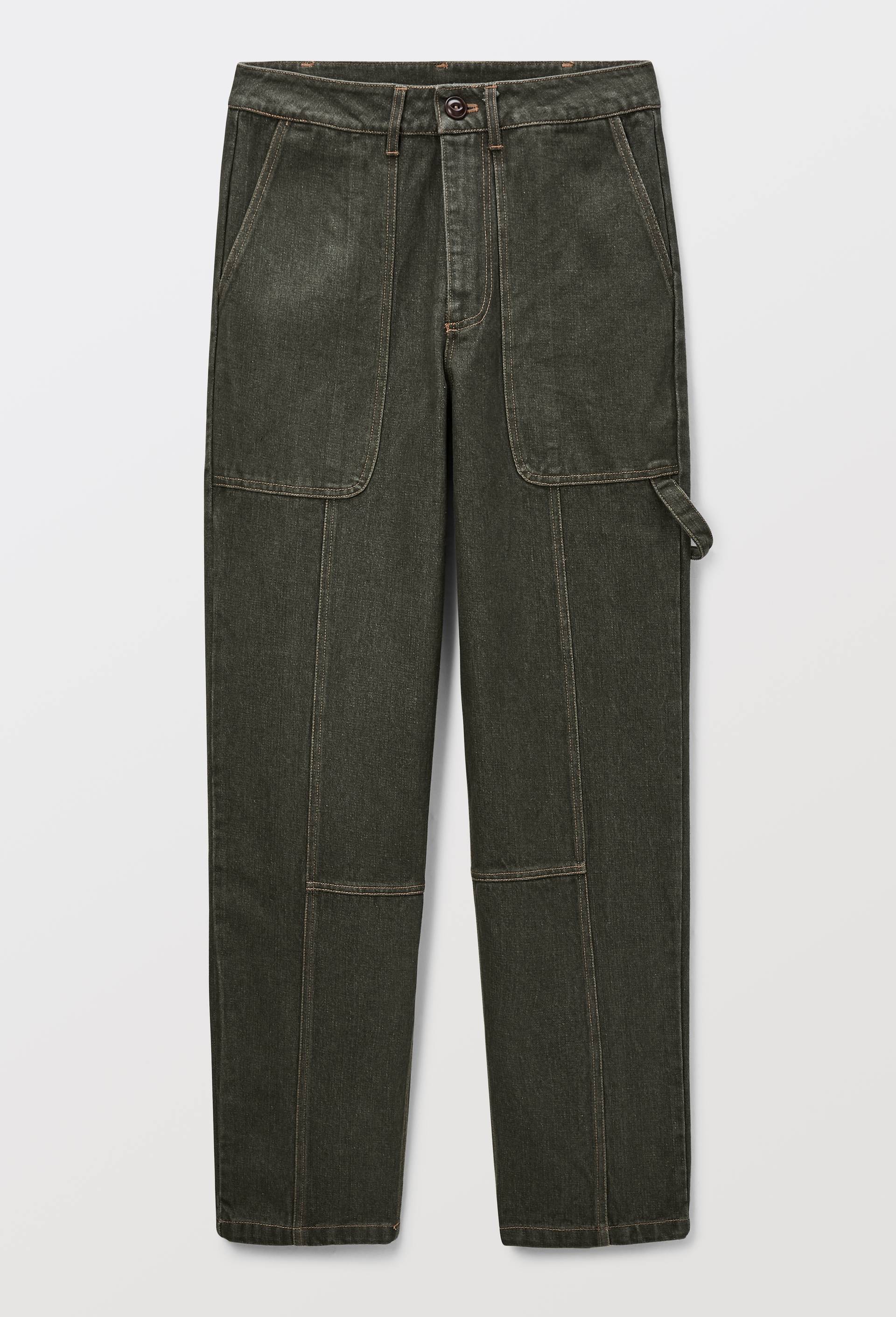 Pantalon en coton poches cargo, Vert fonc&eacute;, large image number 2