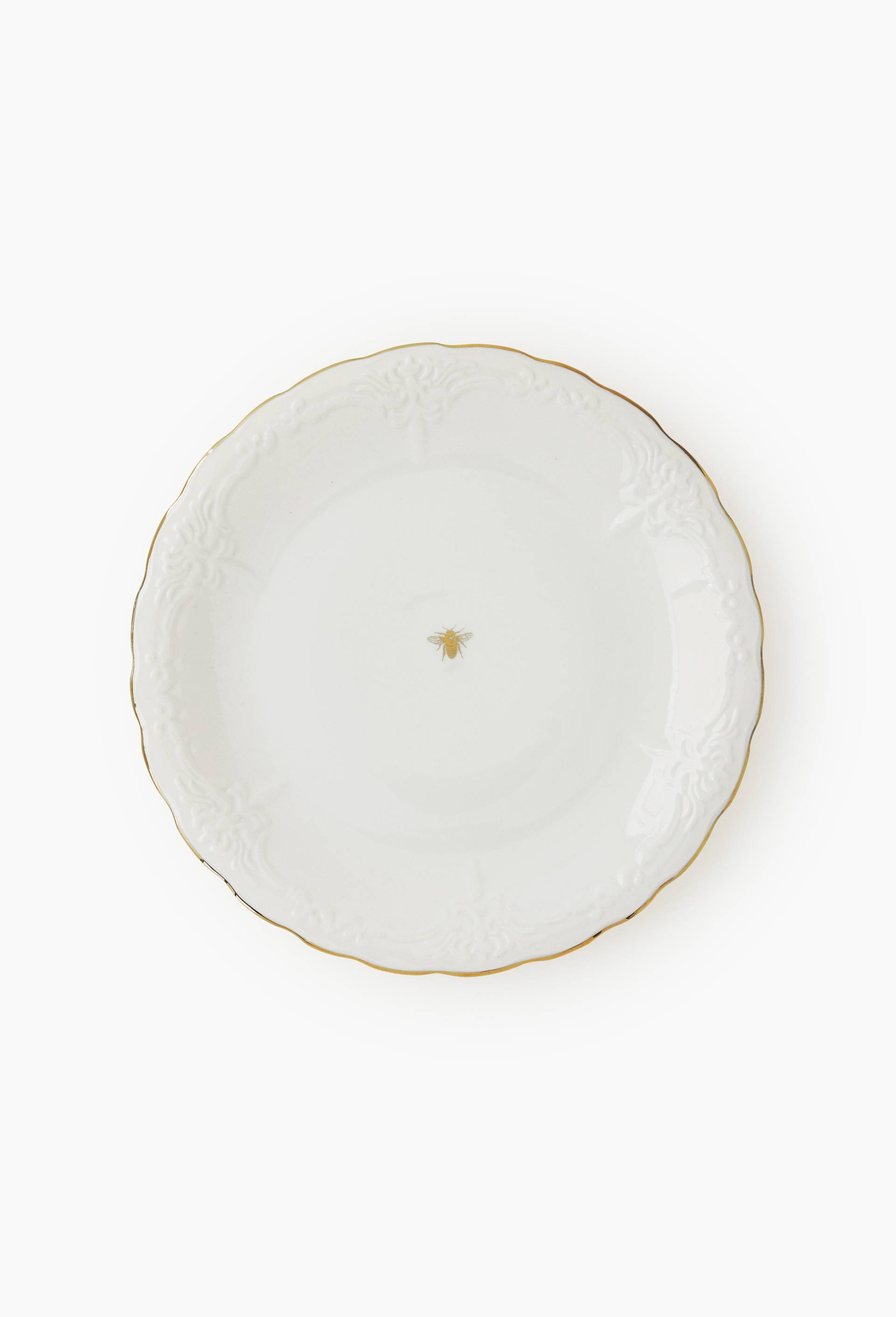 Assiette plate finition imprim&eacute;e, 27cm, Or, large image number 0