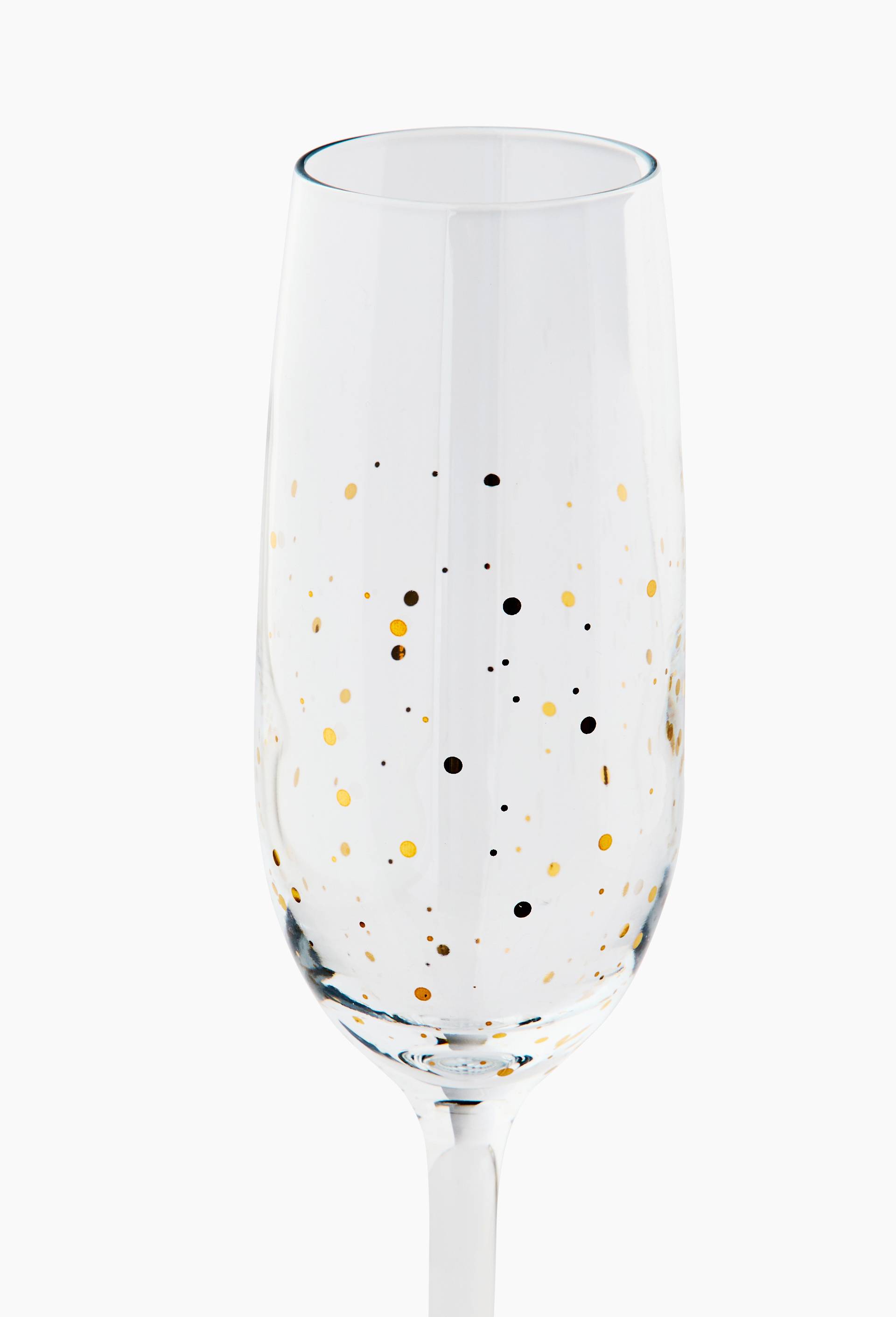 Fl&ucirc;te &agrave; champagne finition imprim&eacute;e, 19cl, Transparent, large image number 1