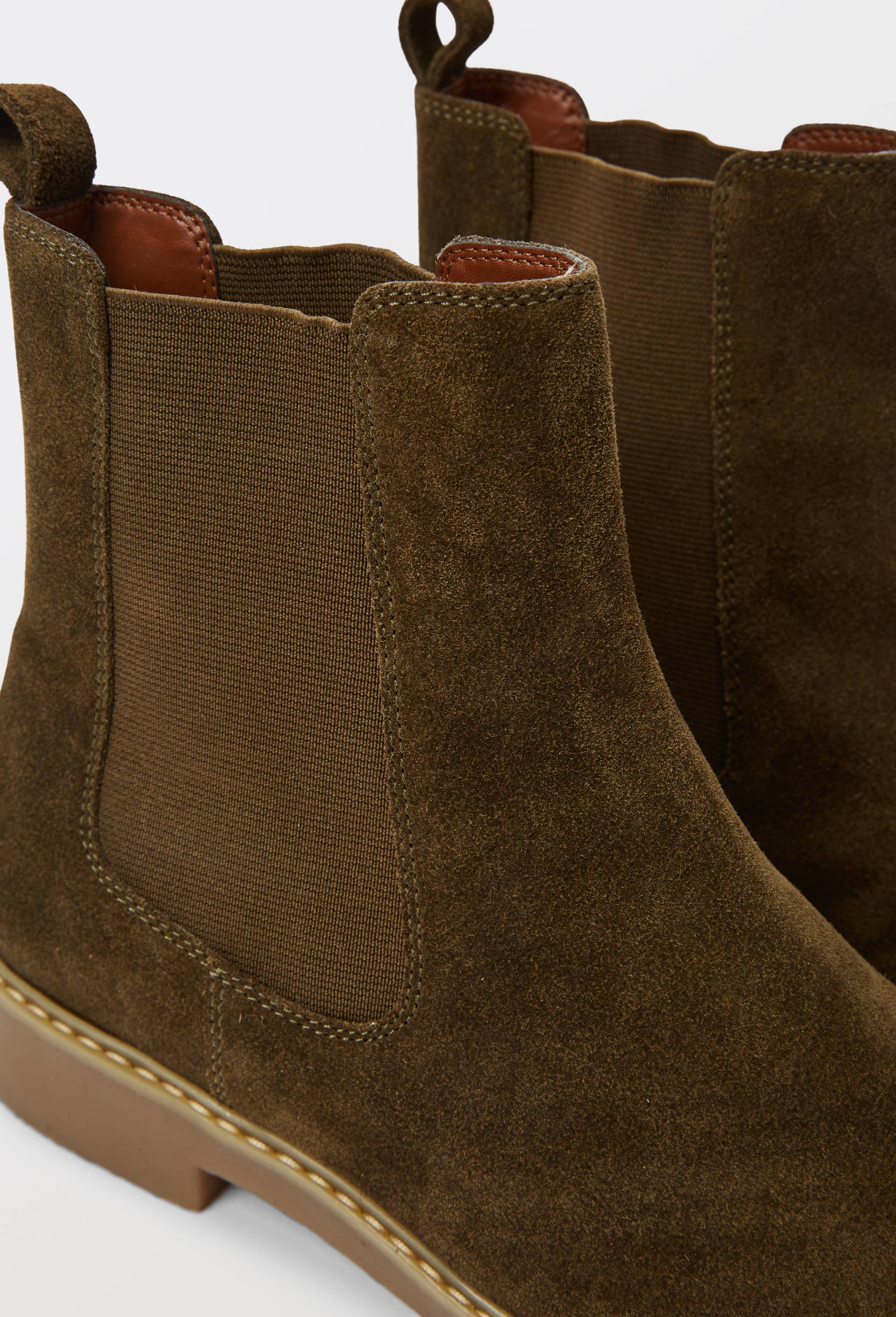 Bottines plates, cuir responsable, Vert fonc&eacute;, large image number 2