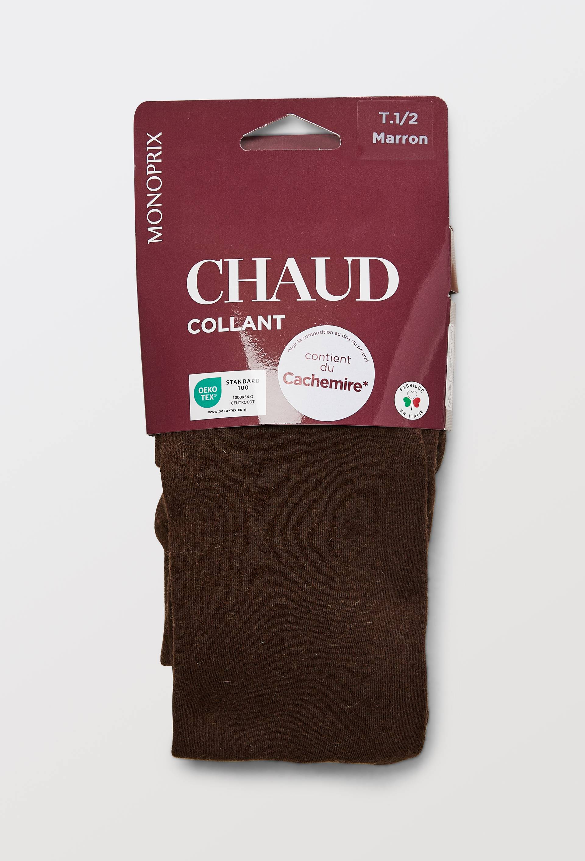 Collant contenant du cachemire CHAUD, Brun, large image number 2.0