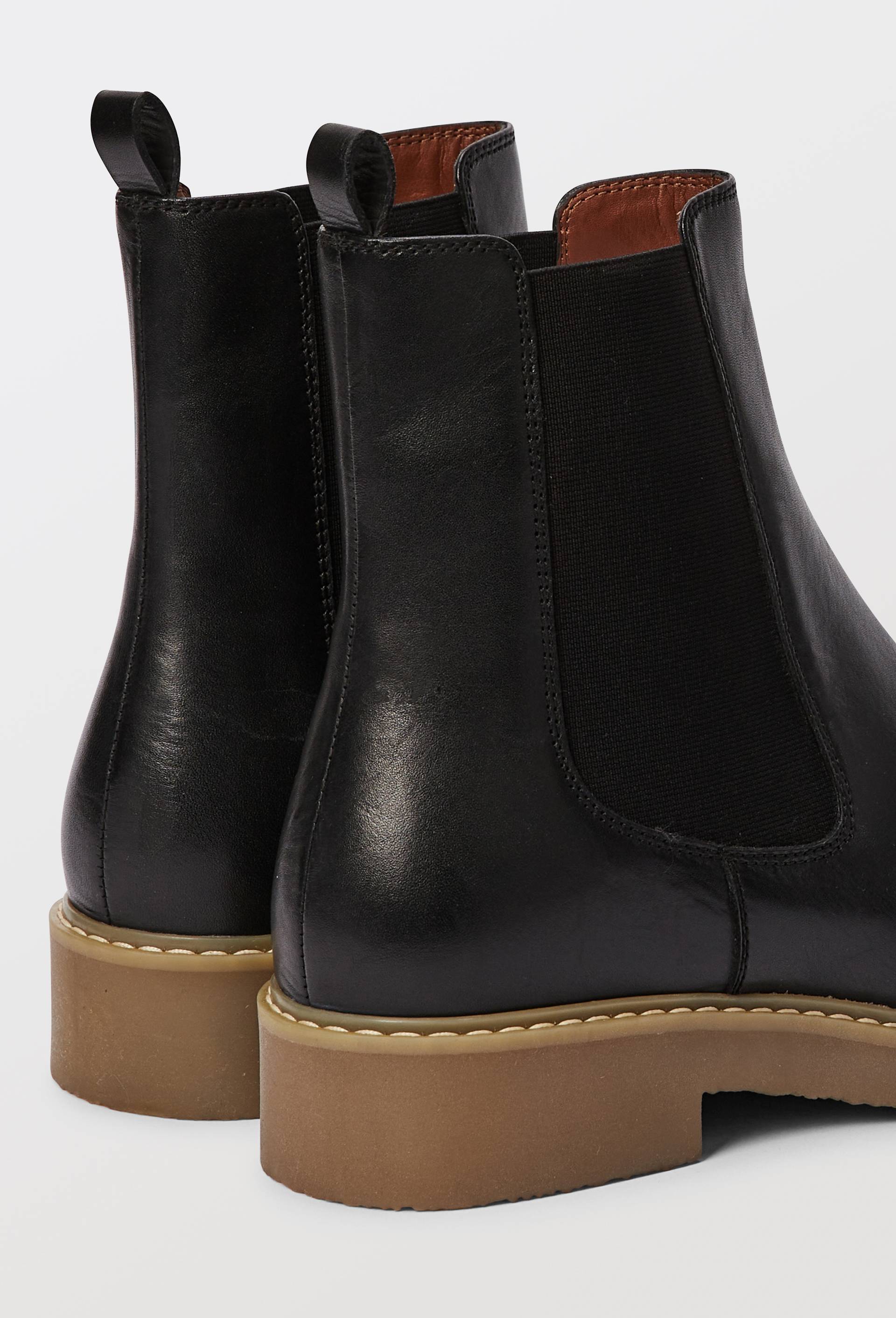 Bottines plates, cuir responsable, Noir, large image number 2