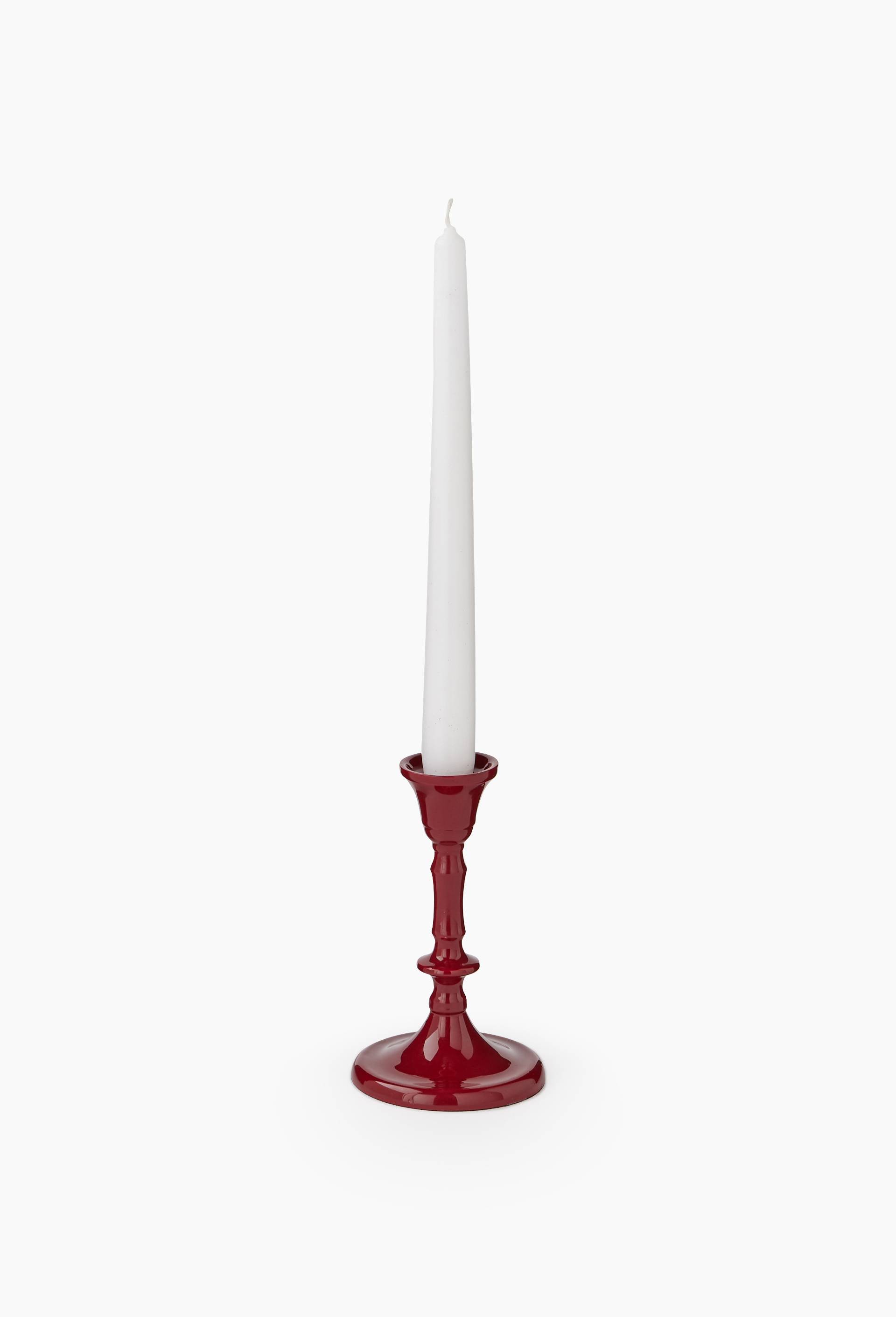 Bougeoir, 8,5xH14cm, en aluminium, Rouge, large image number 0