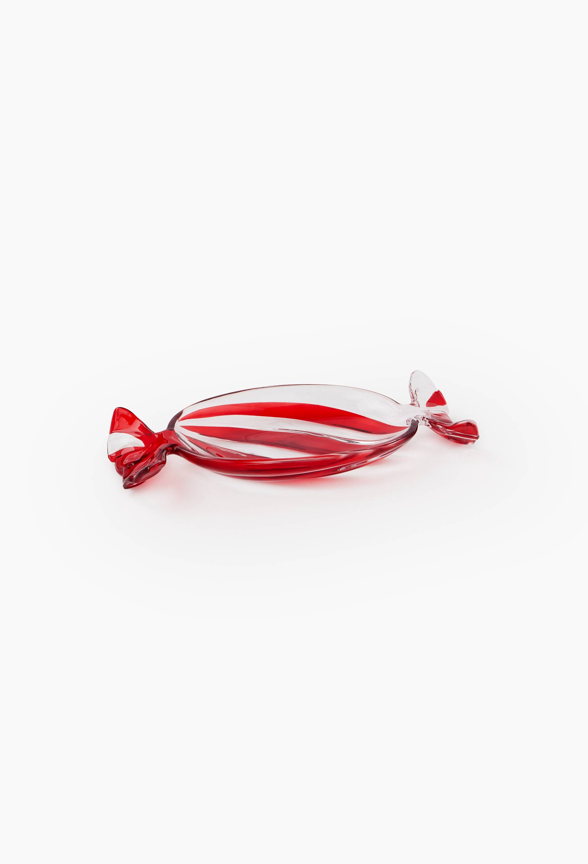 Vide poche bonbon, 24x10.5x3cm, en verre, Rouge, large image number 0