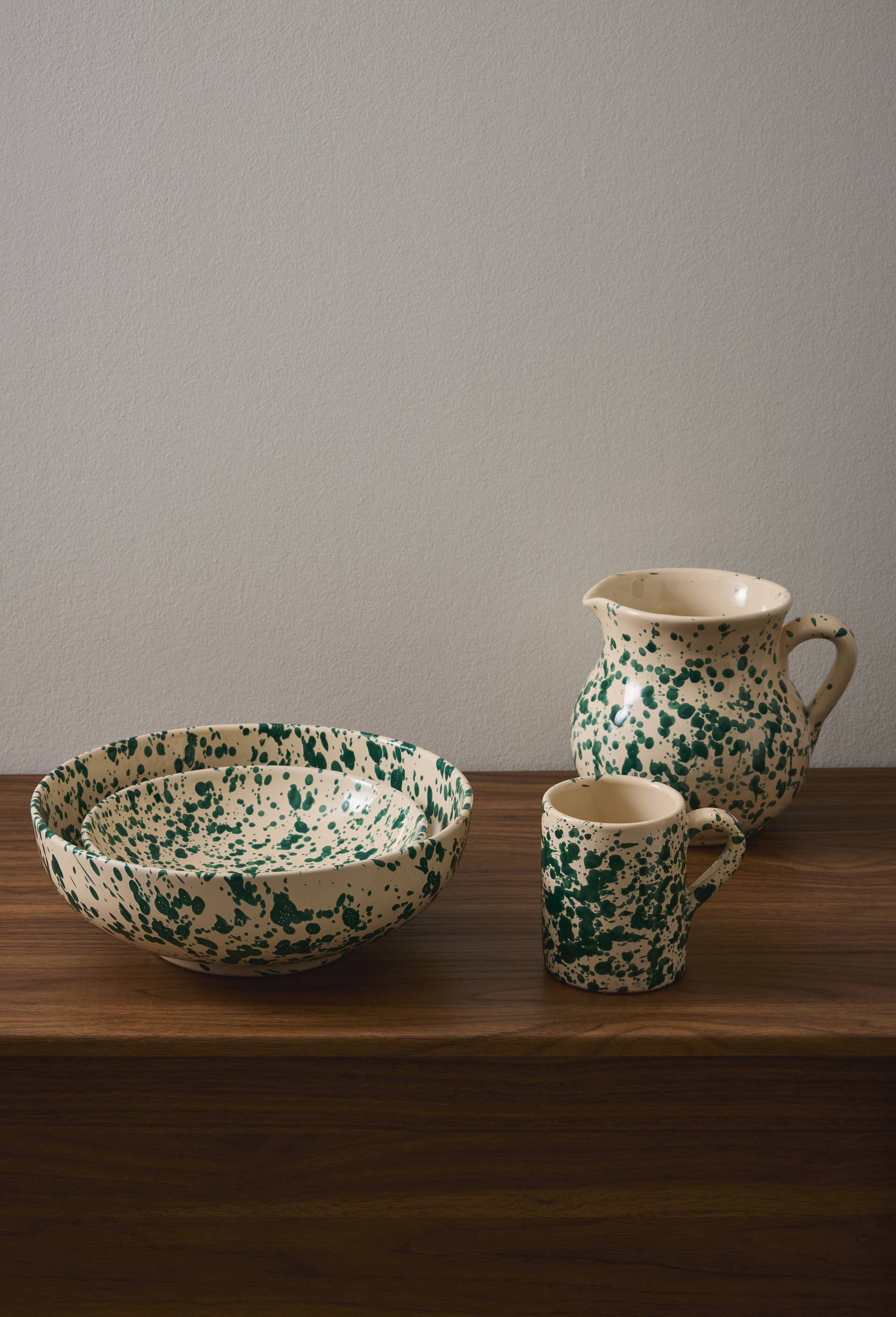 Mug finition tachet&eacute;e, 32cl, Blanc, large image number 2.0