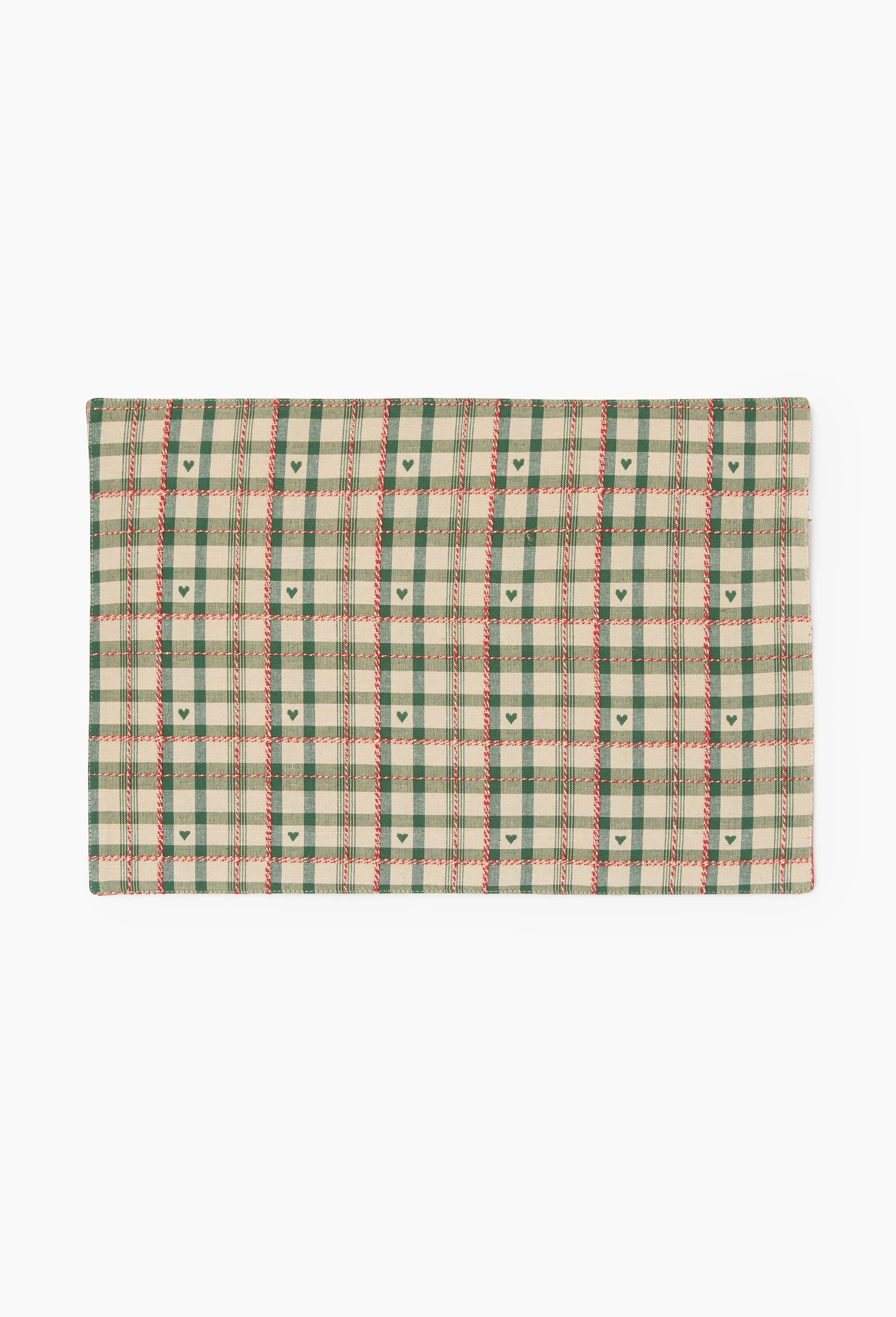 Set de table, 33x48cm, coton, Vert fonc&eacute;, large image number 0
