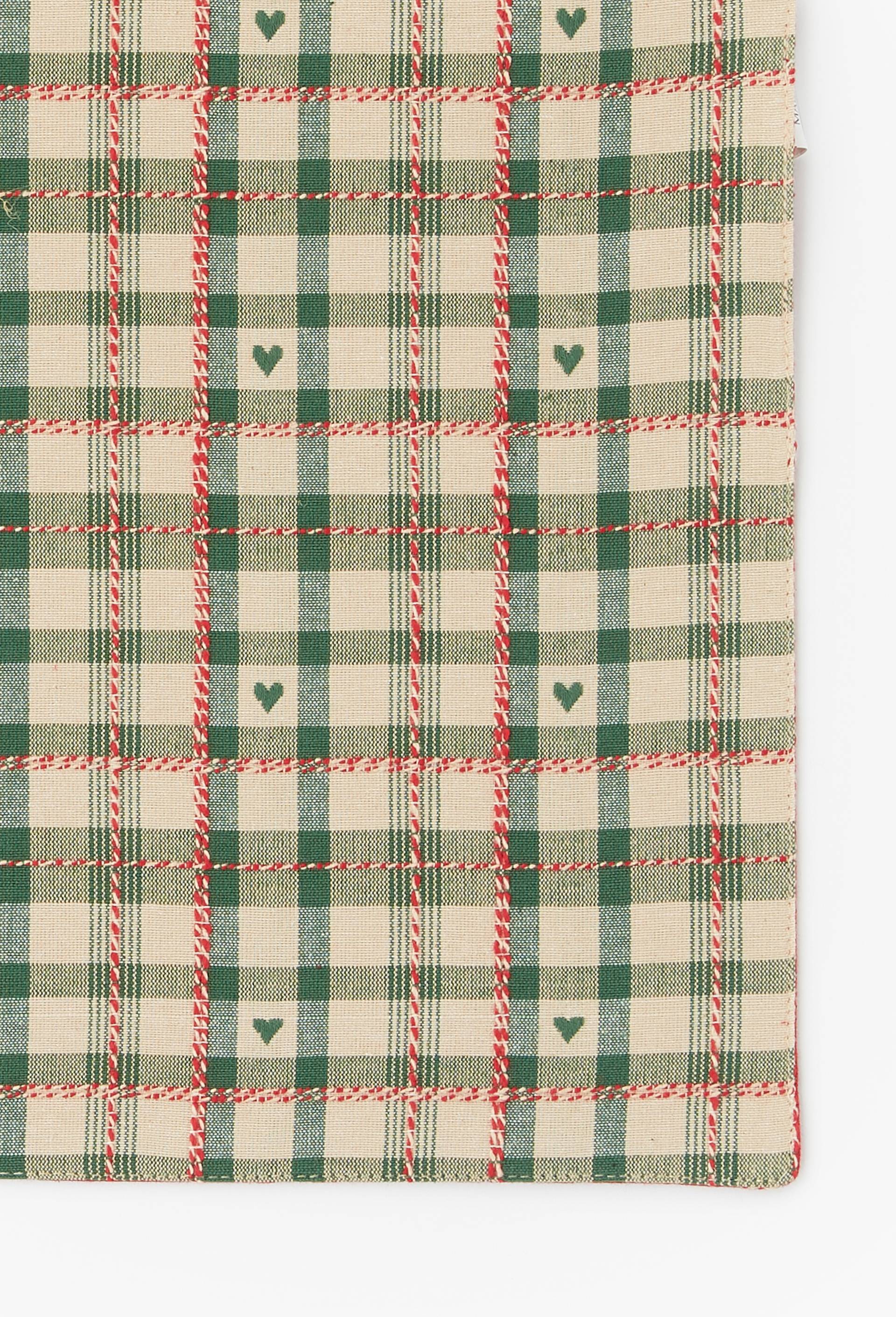 Set de table, 33x48cm, coton, Vert fonc&eacute;, large image number 1