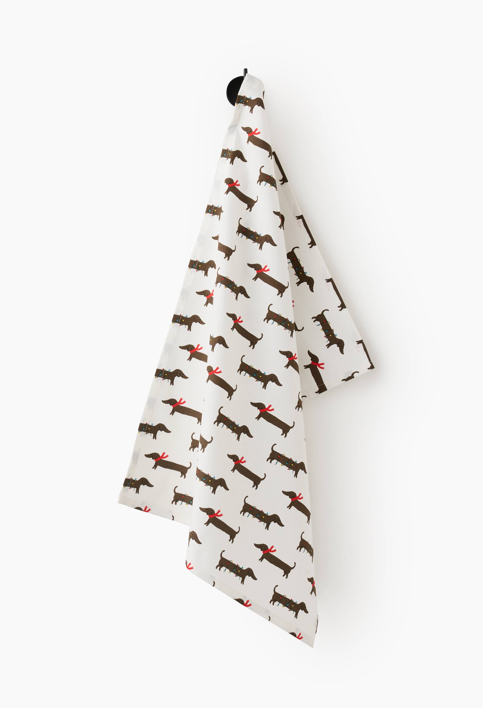 Torchon imprimé, 50x70cm, 100% coton recyclé BEIGE CLAIR MONOPRIX