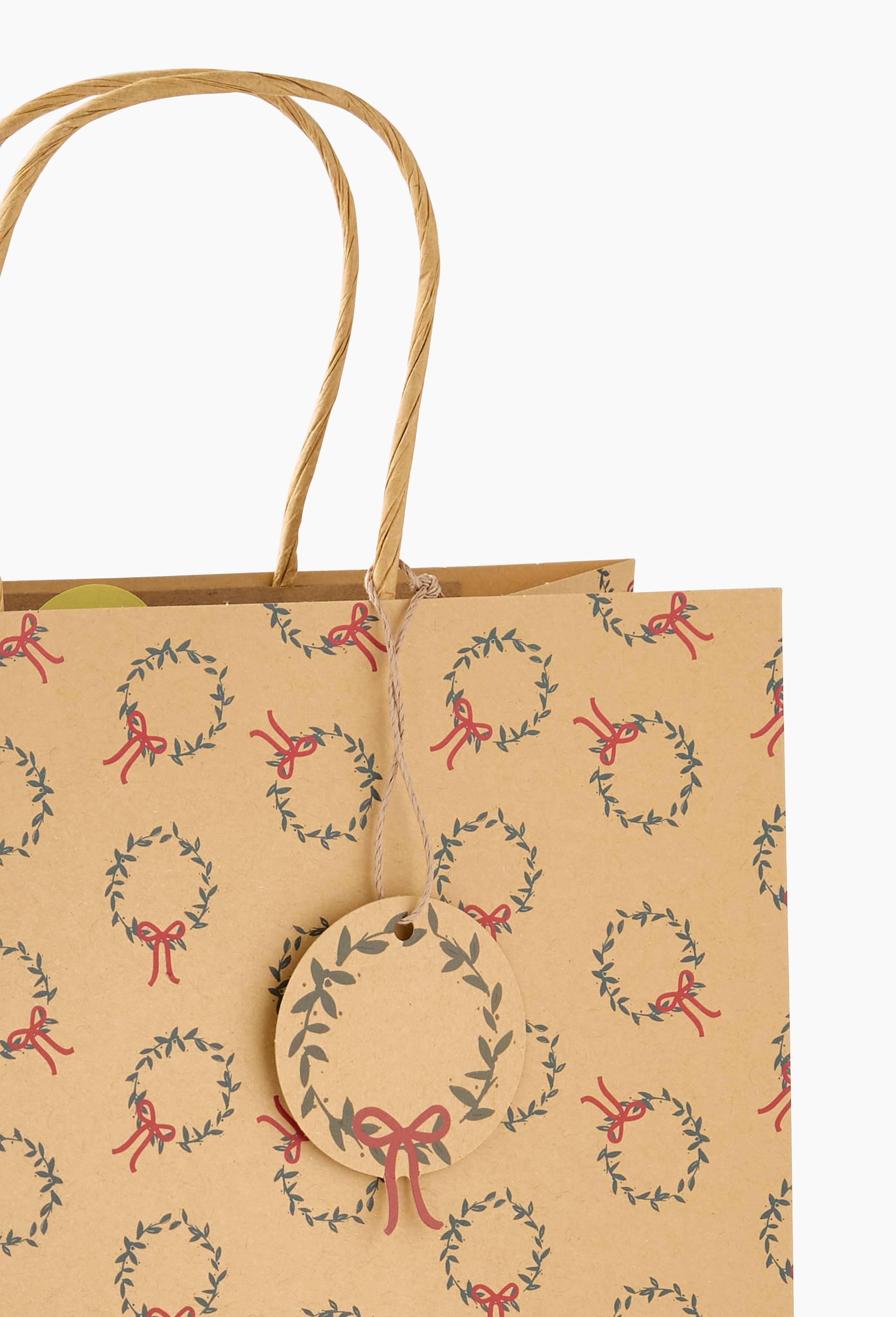 Sac cadeau, taille M, Brun, large image number 1.0