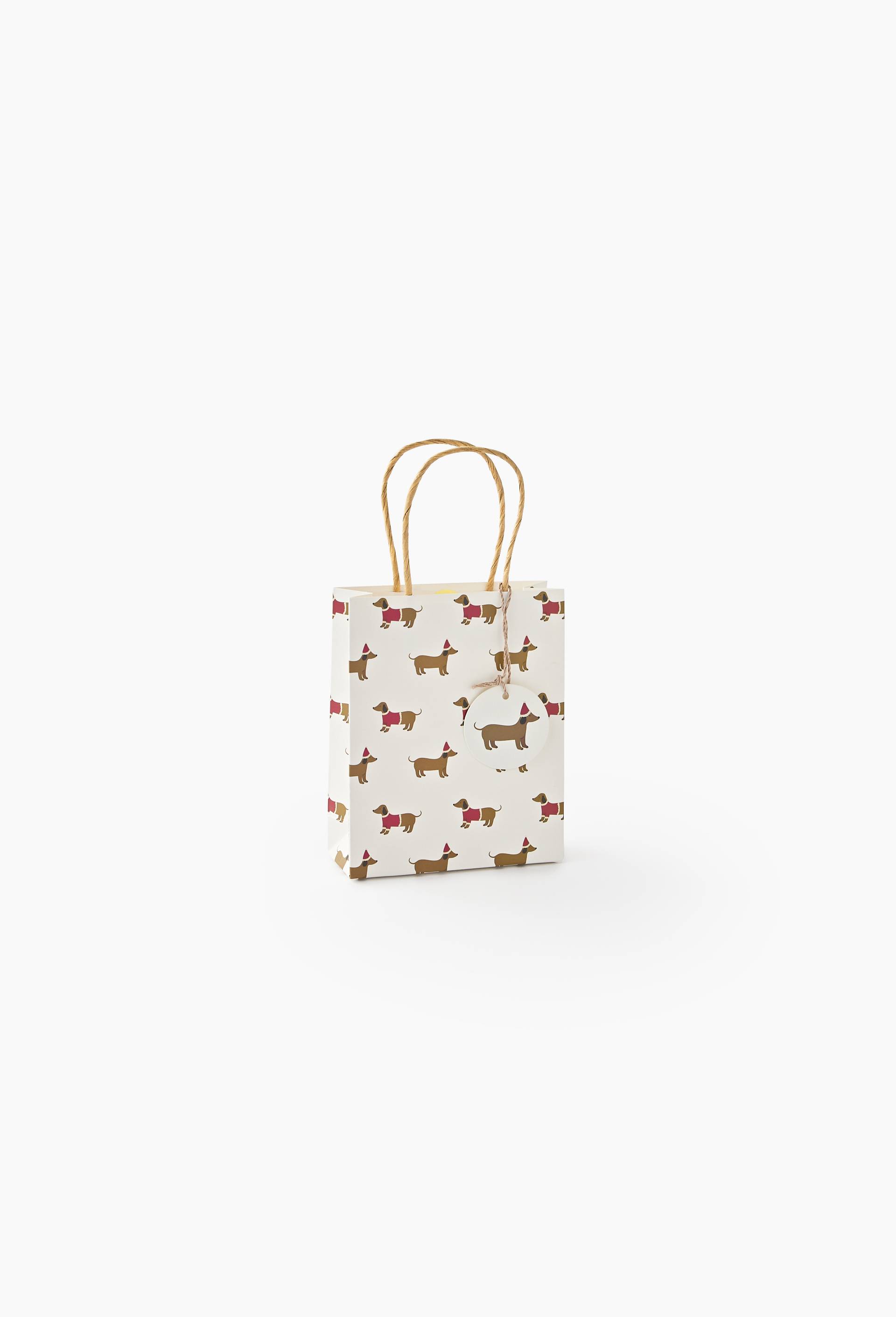 Sac cadeau, taille S, Ecru, large image number 0