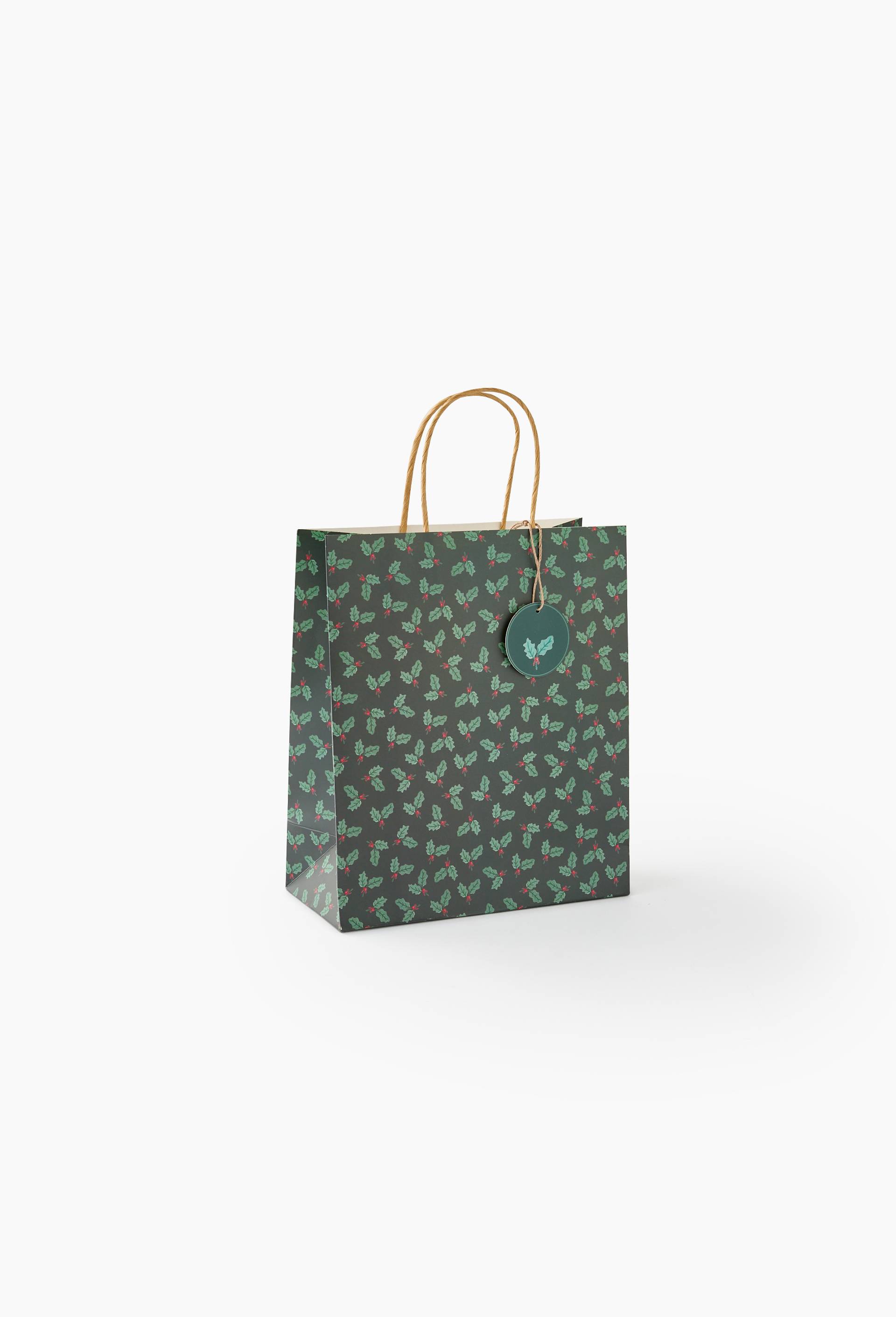 Sac cadeau, taille M, Vert fonc&eacute;, large image number 0.0
