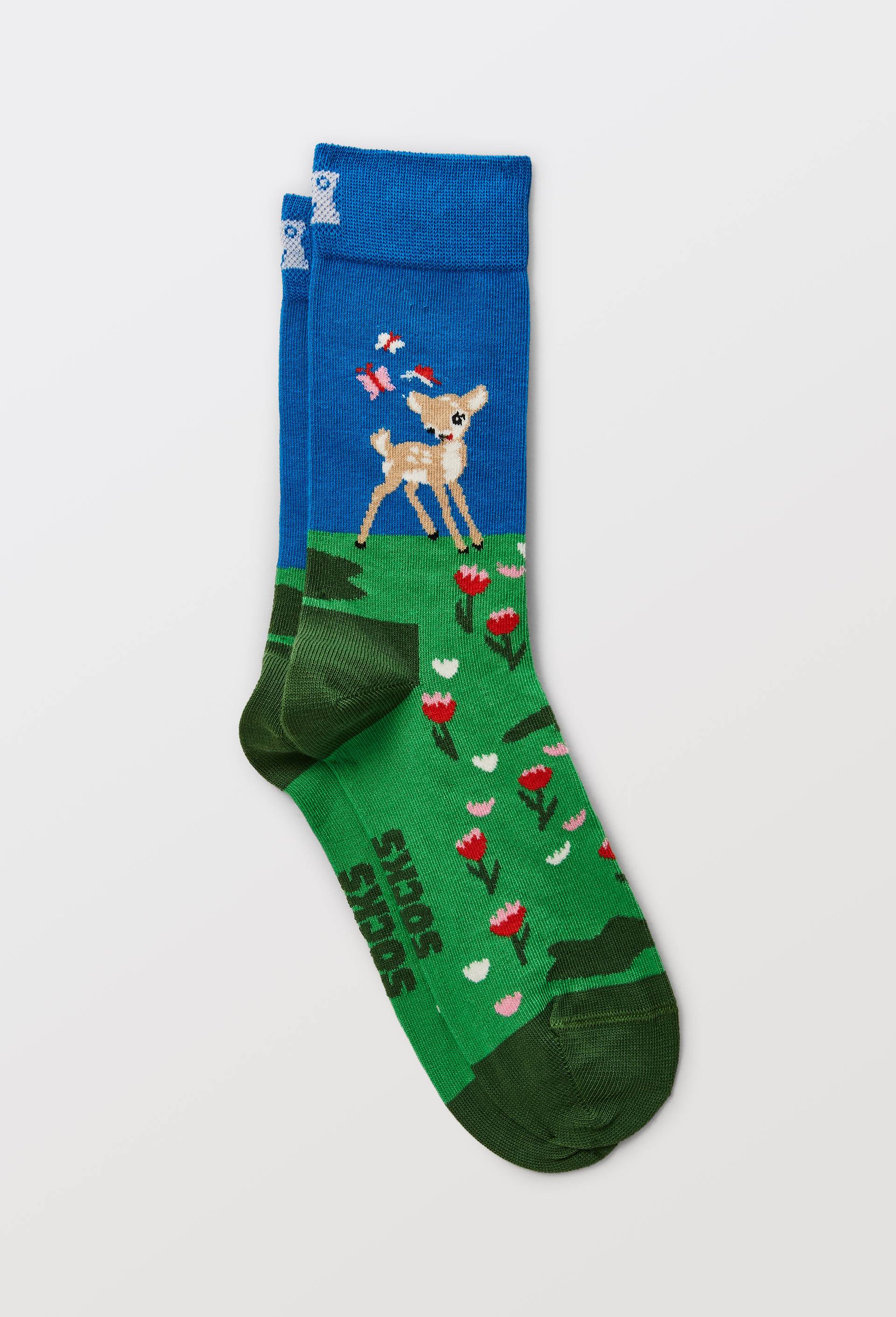 Paire de chaussettes fantaisie en coton HAPPY SOCKS, Vert, large image number 1.0