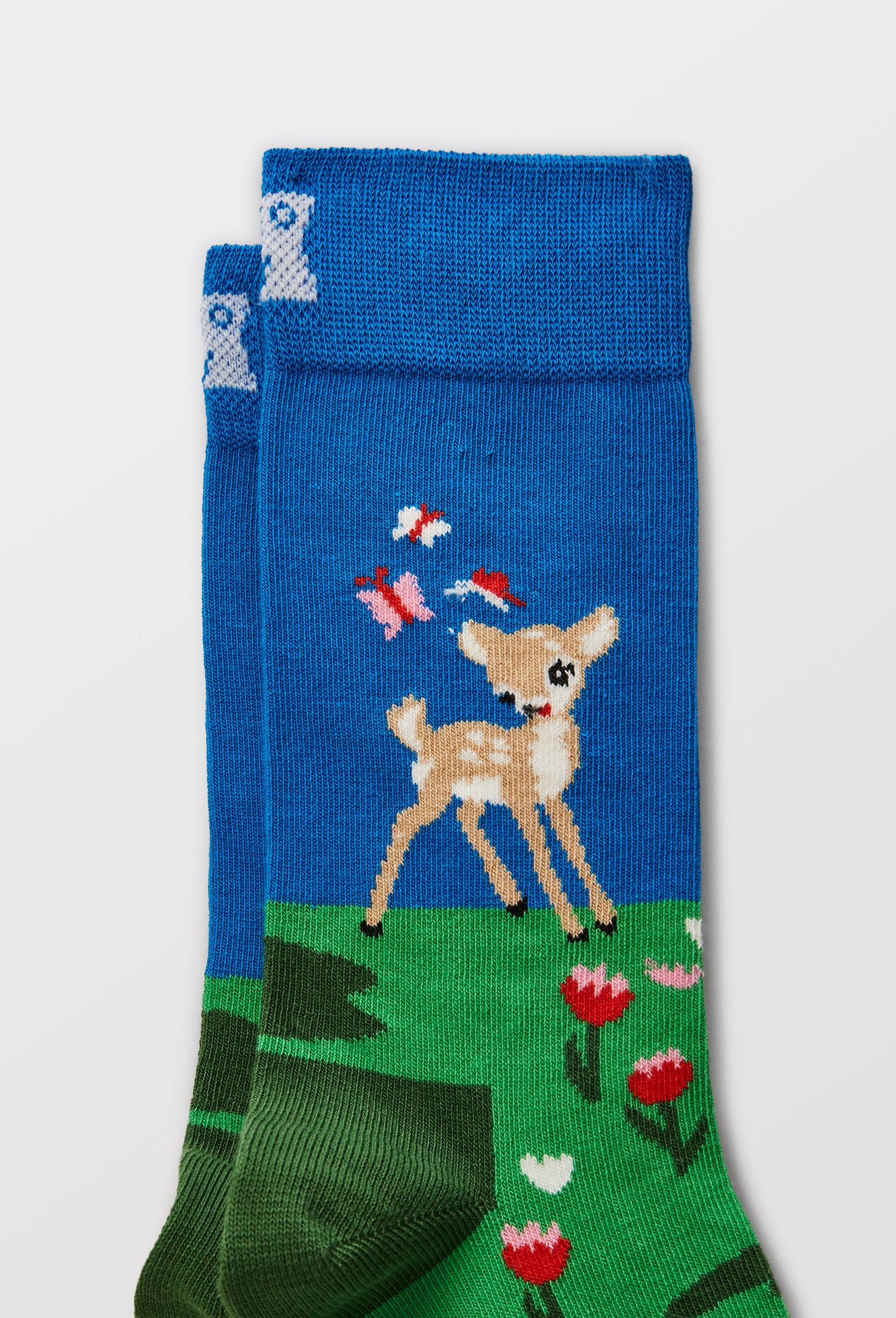 Paire de chaussettes fantaisie en coton HAPPY SOCKS, Vert, large image number 2.0