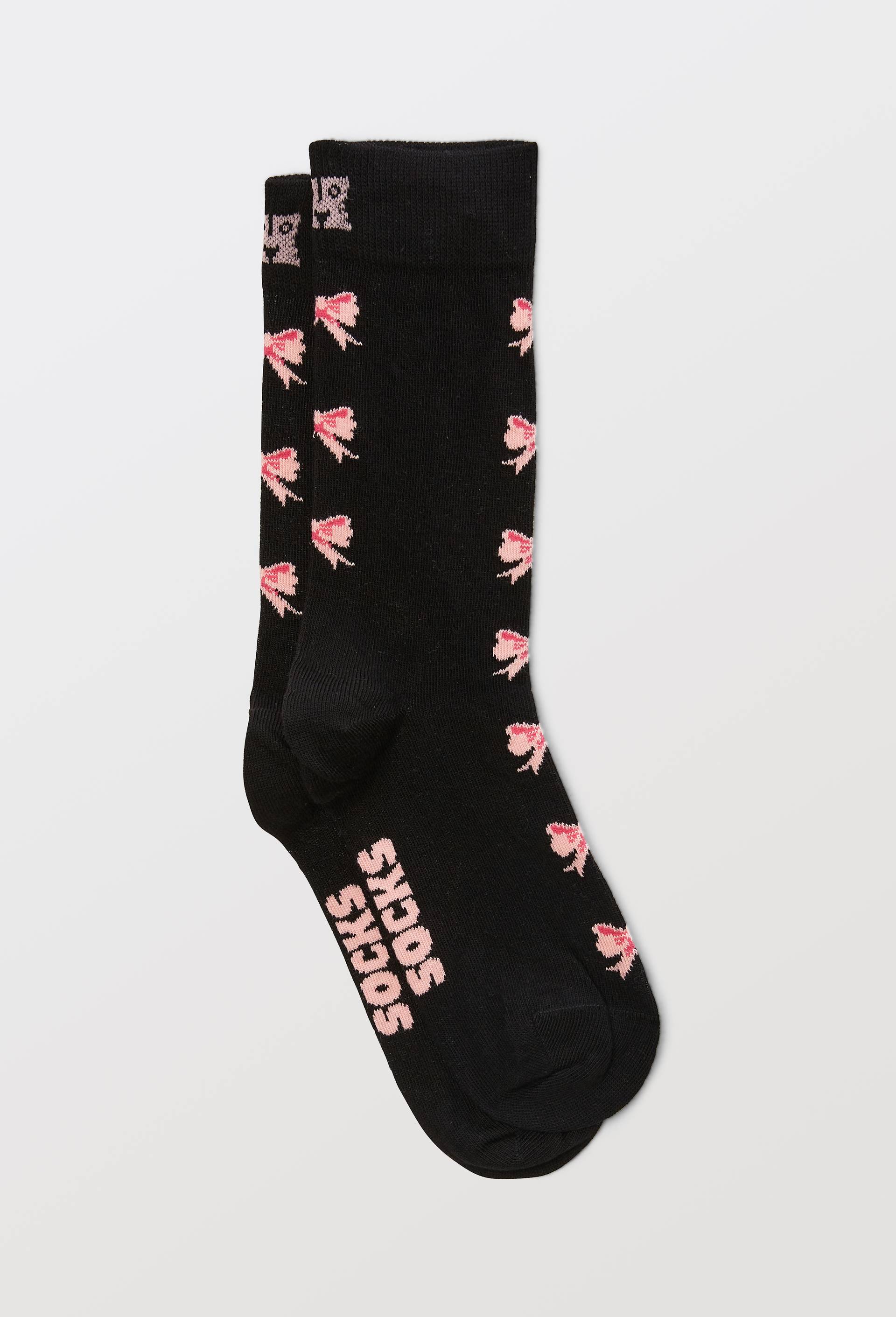 Paire de chaussettes &agrave; coeurs en coton HAPPYSOCKS, Noir, large image number 1