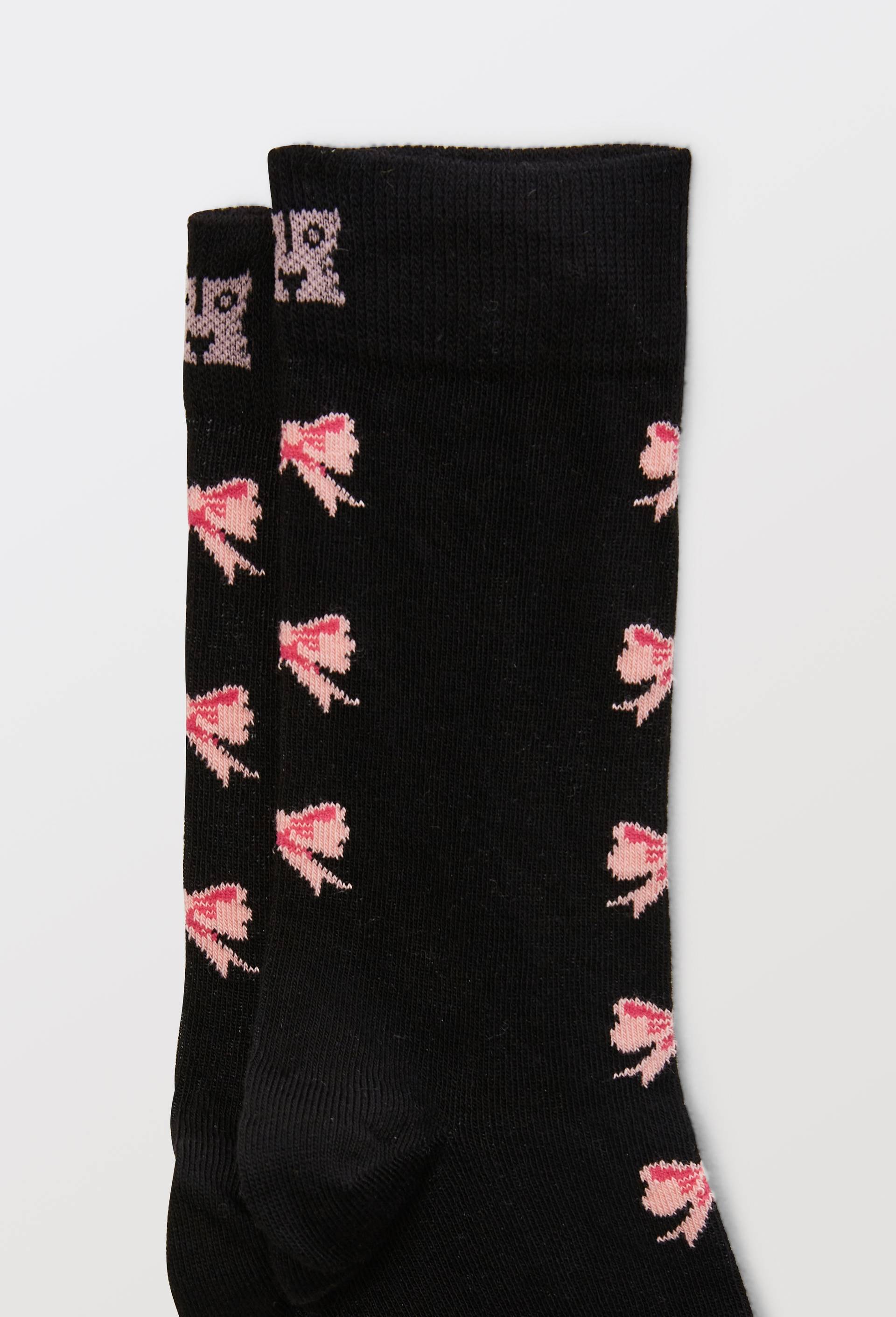 Paire de chaussettes &agrave; coeurs en coton HAPPYSOCKS, Noir, large image number 2