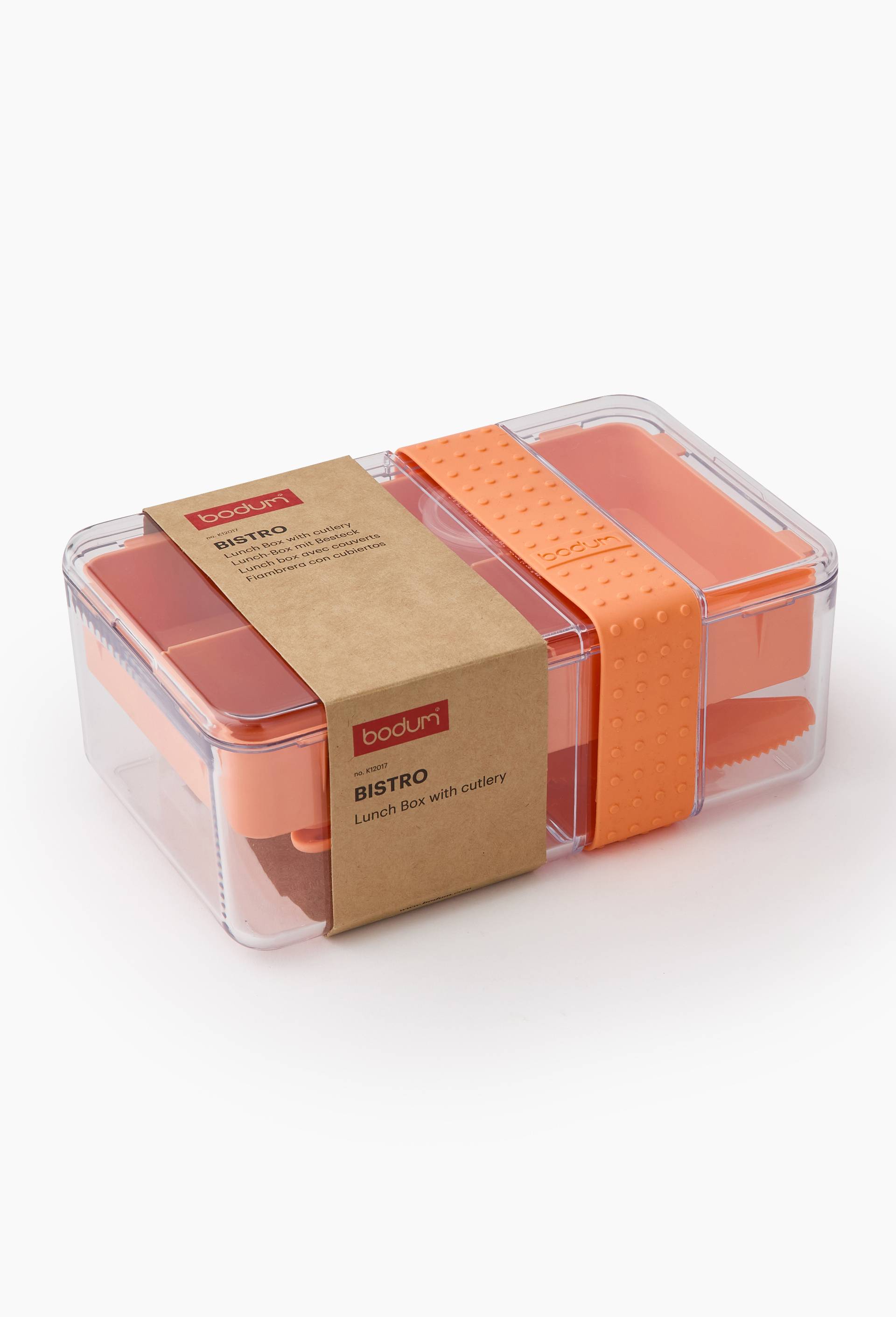 Boite repas, avec un set de couverts, Orange, large image number 0