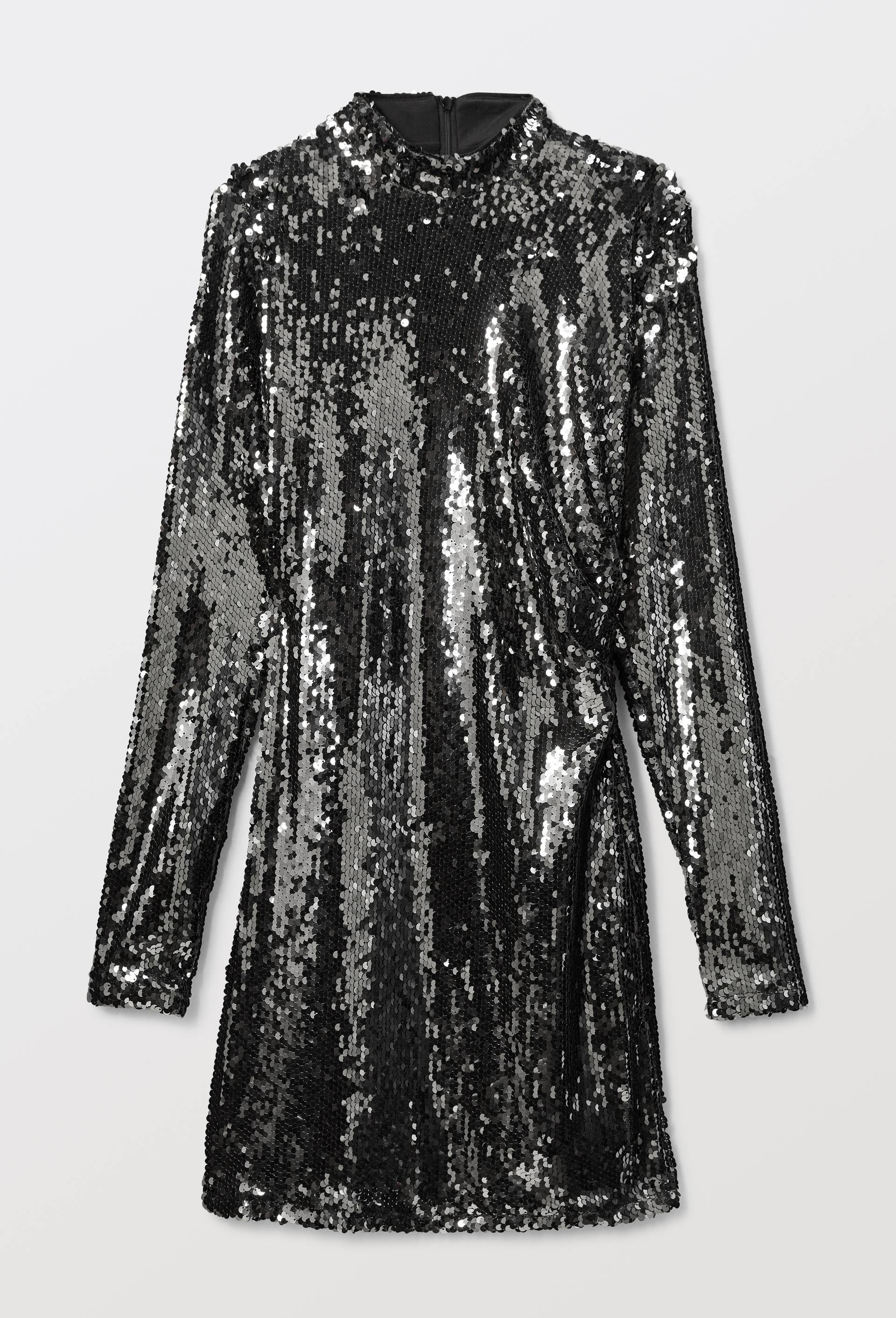 Robe courte &agrave; sequins, Gris, large image number 2