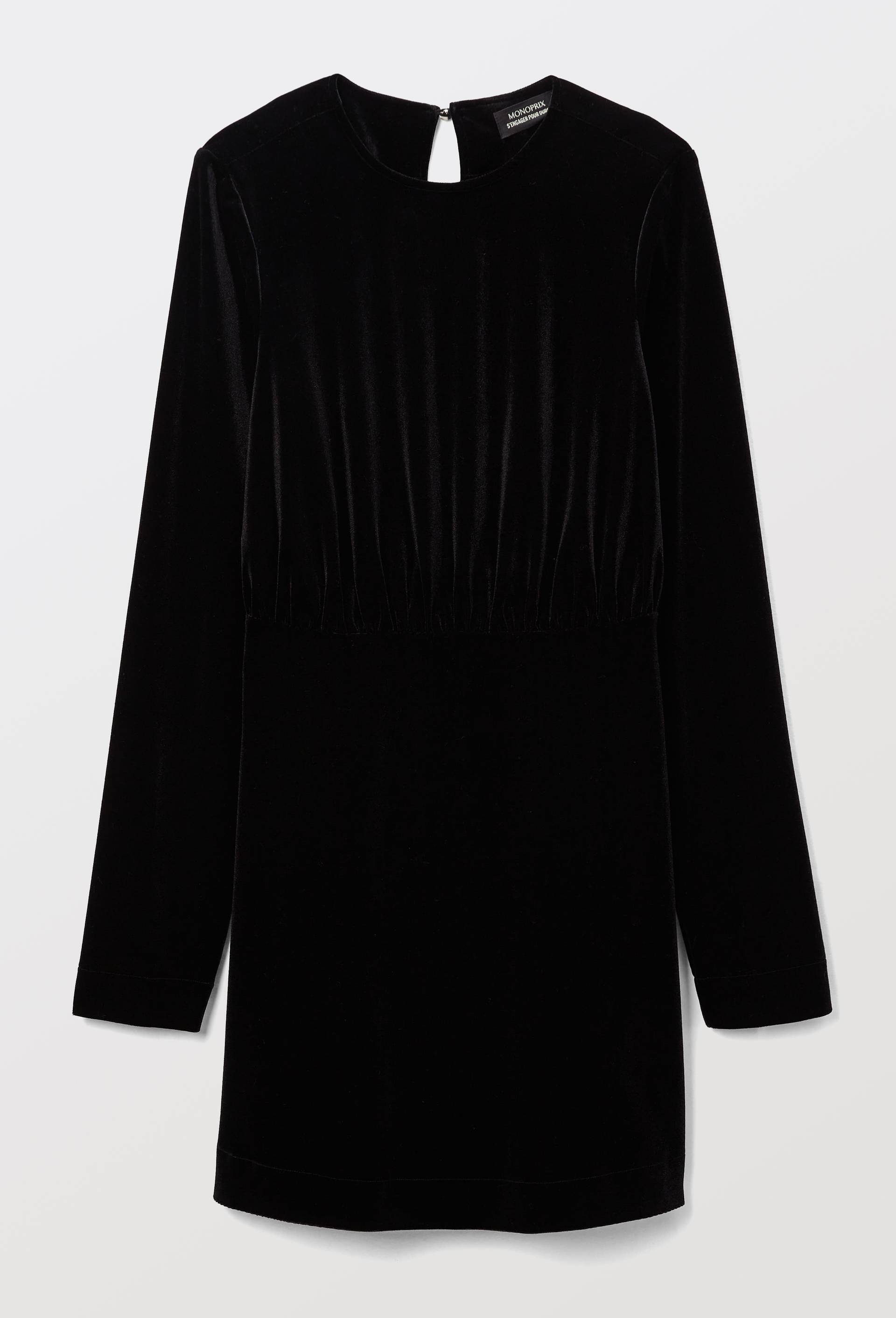Robe courte en velours, Noir, large image number 3
