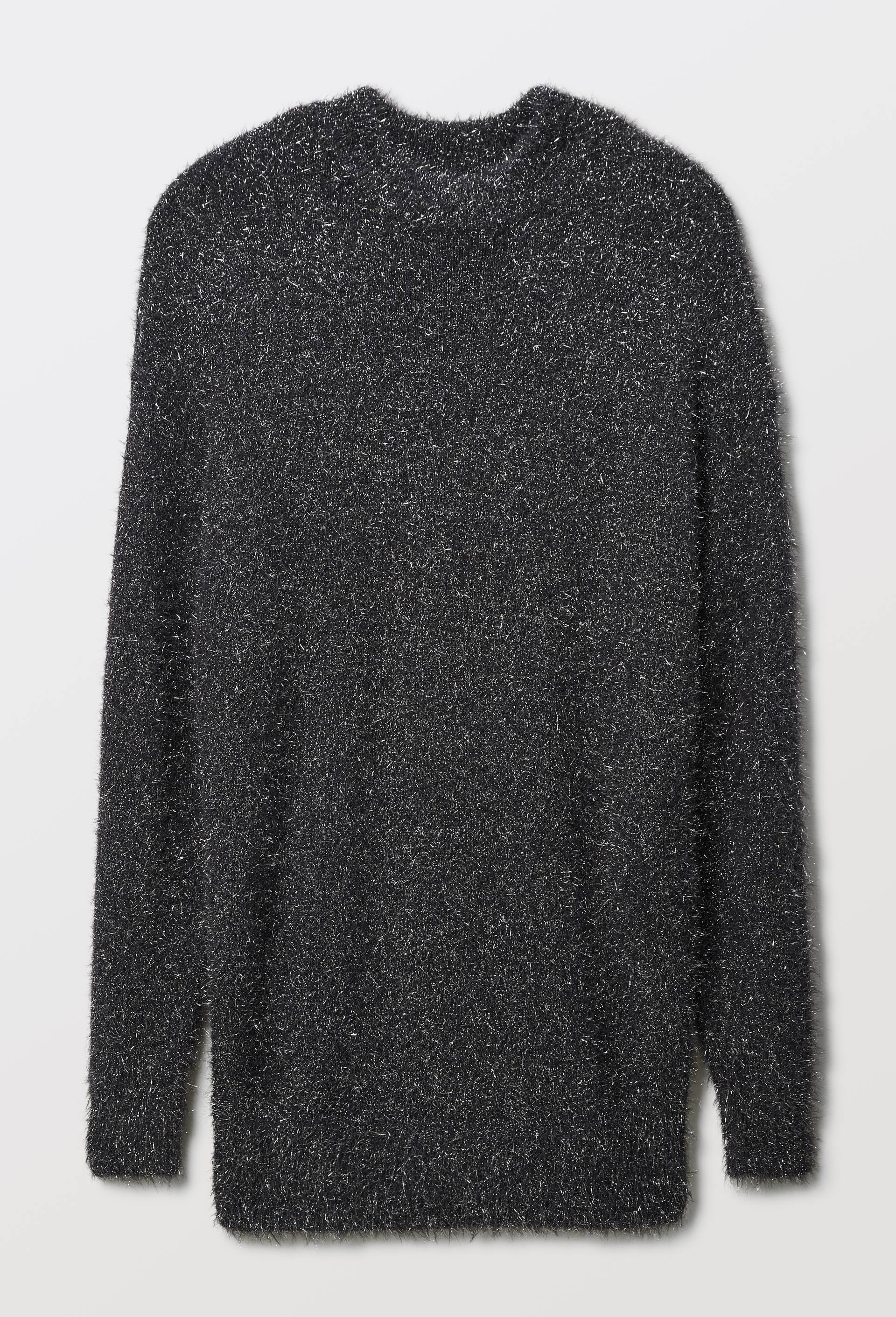 Pull oversize avec fils m&eacute;tallis&eacute;s, Argent, large image number 3.0