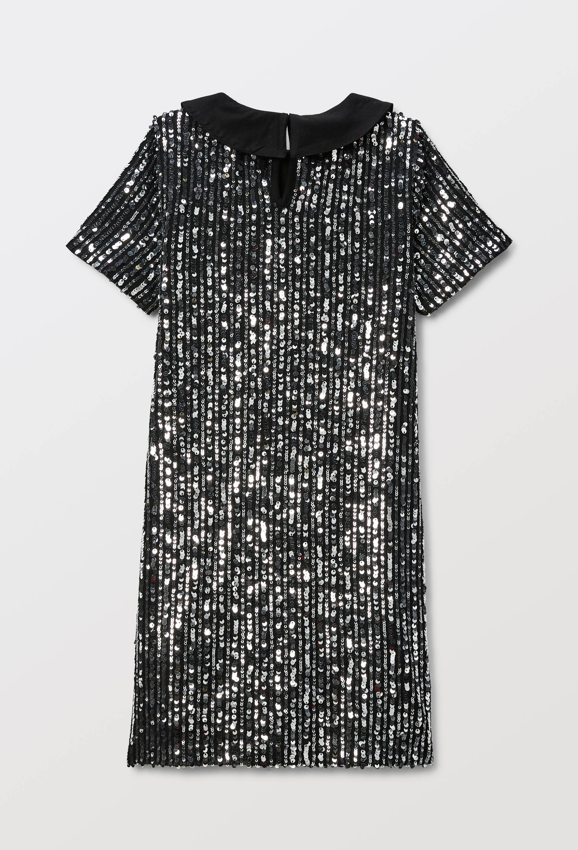 Robe courte &agrave; sequins, Argent, large image number 4.0