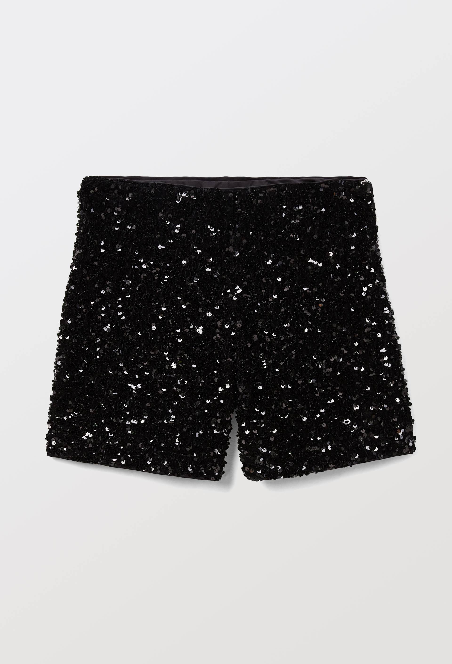 Short &agrave; sequins noir, Noir, large image number 4