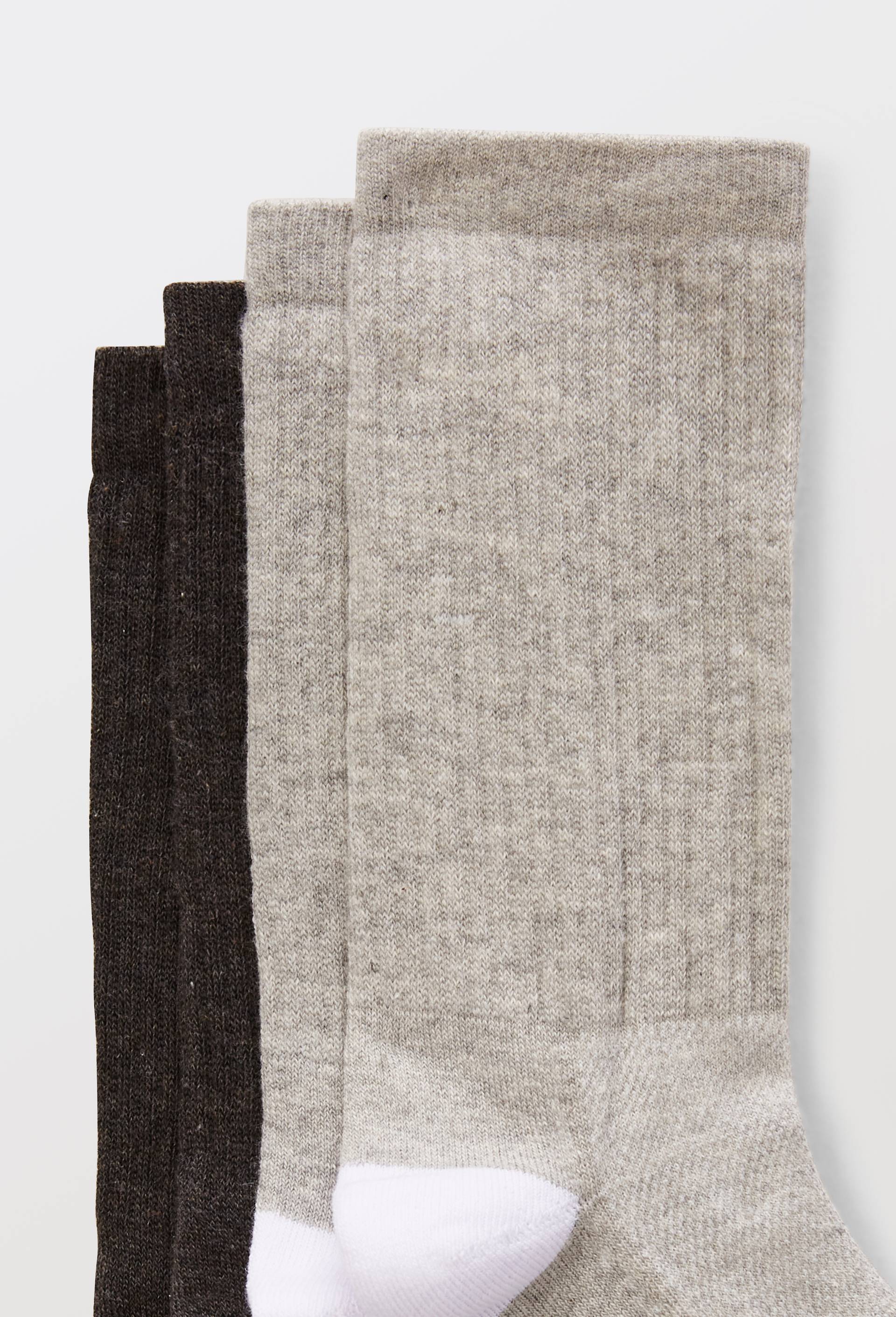 Lot de 2 paires de chaussettes en coton de SPORT, certifi&eacute; OEKO-TEX, Gris fonc&eacute;, large image number 1