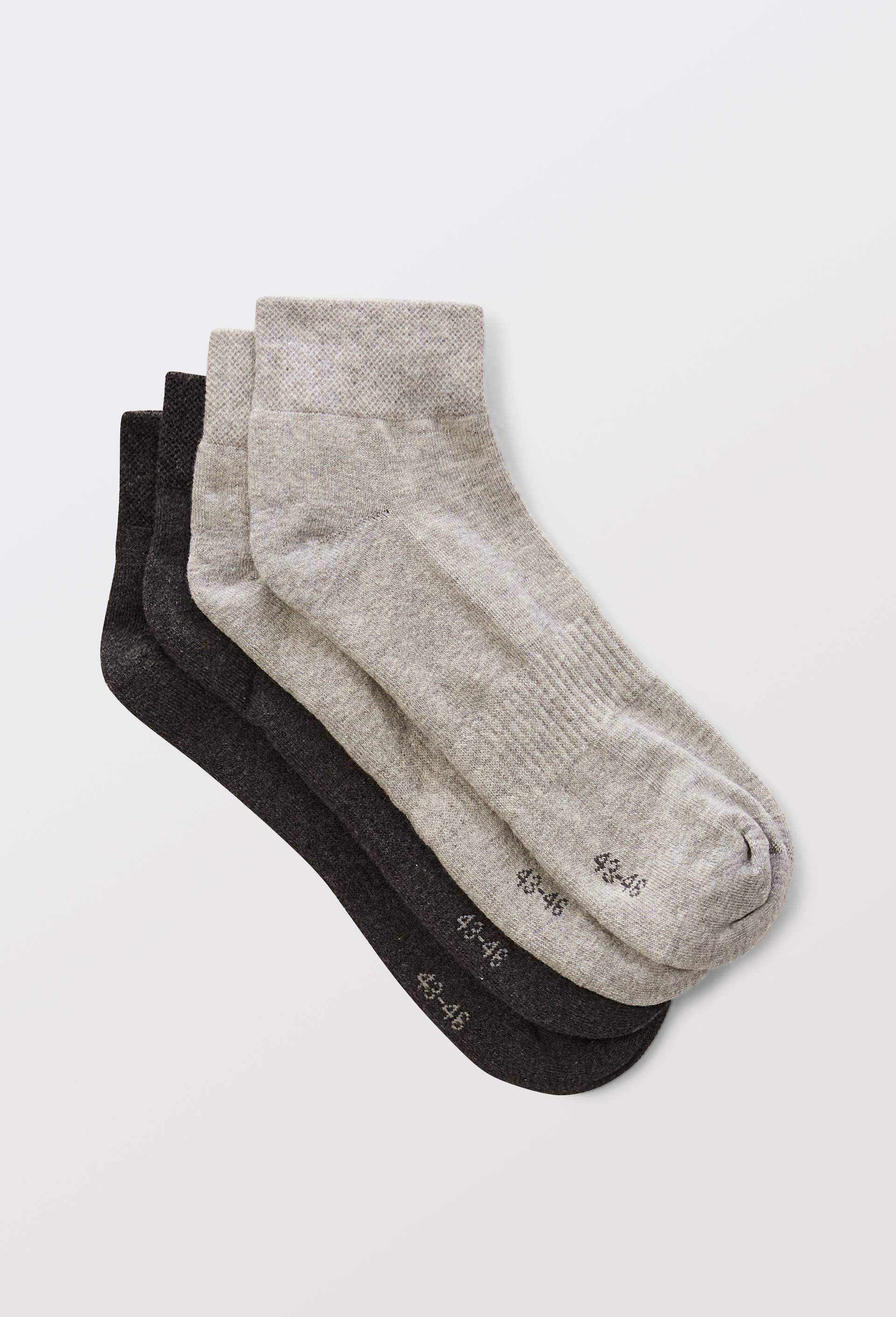 Lot de 2 paires de socquettes en coton de SPORT, certifi&eacute; OEKO-TEX, Gris fonc&eacute;, large image number 0.0