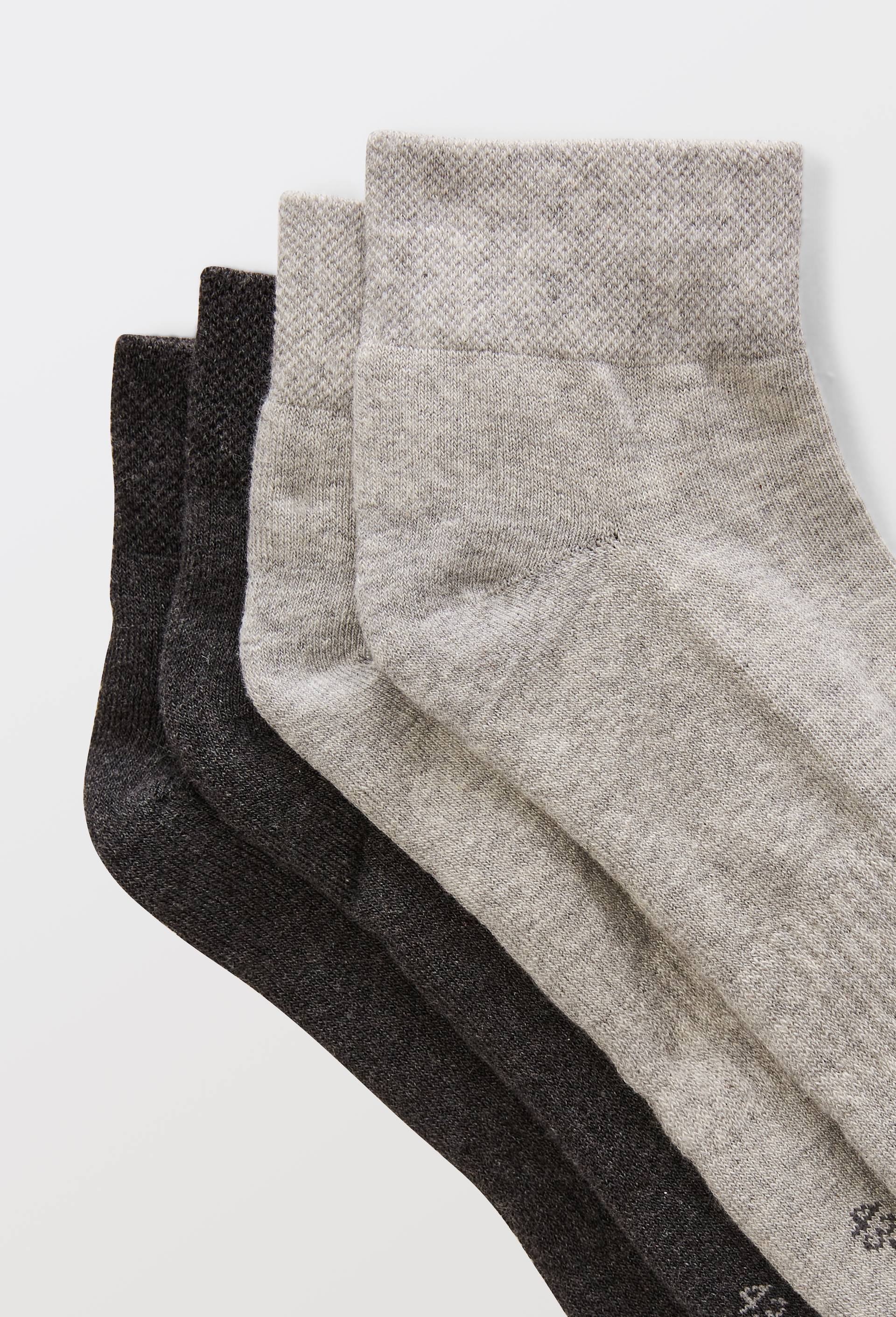 Lot de 2 paires de socquettes en coton de SPORT, certifi&eacute; OEKO-TEX, Gris fonc&eacute;, large image number 1