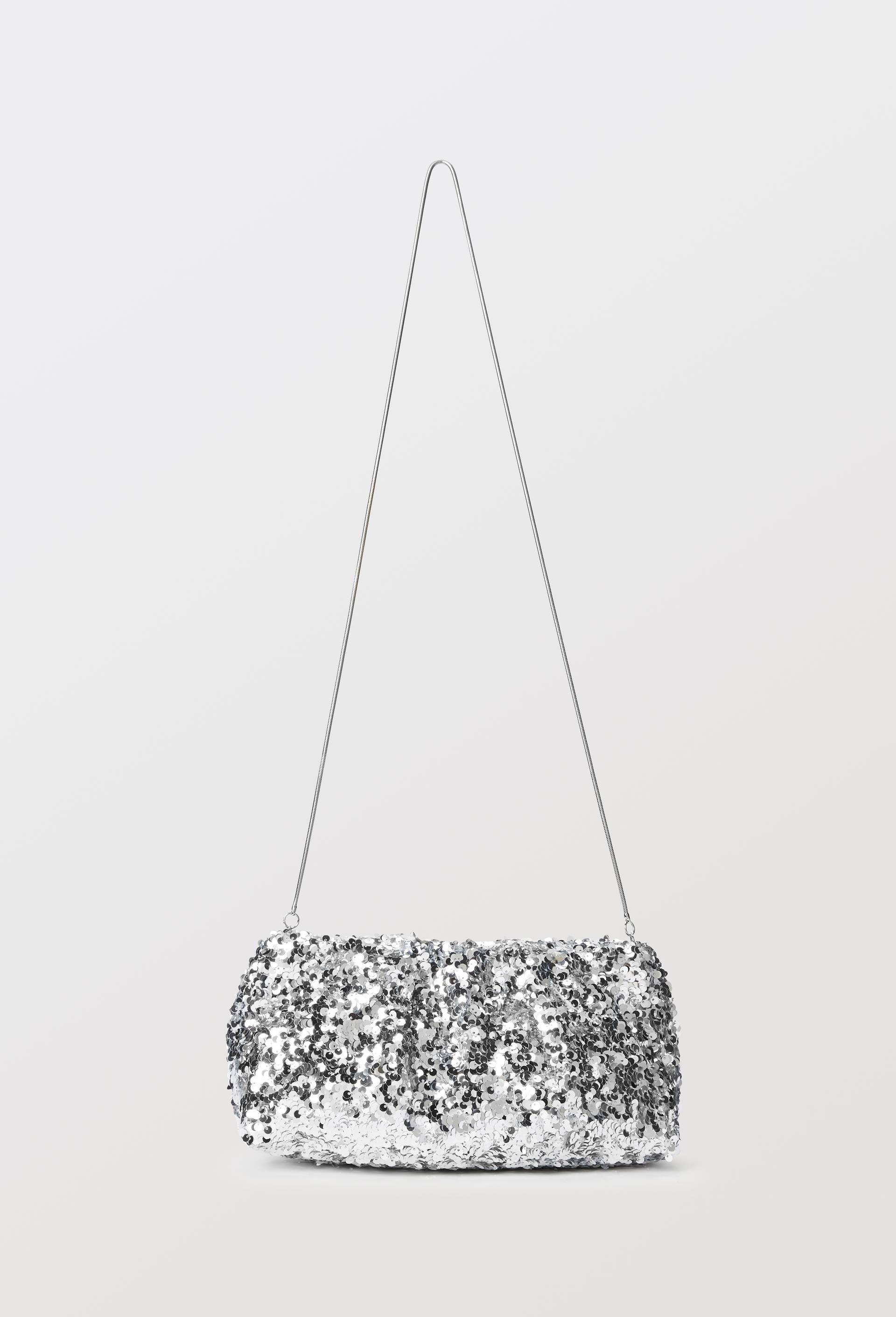 Pochette &agrave; sequins, Argent, large image number 1