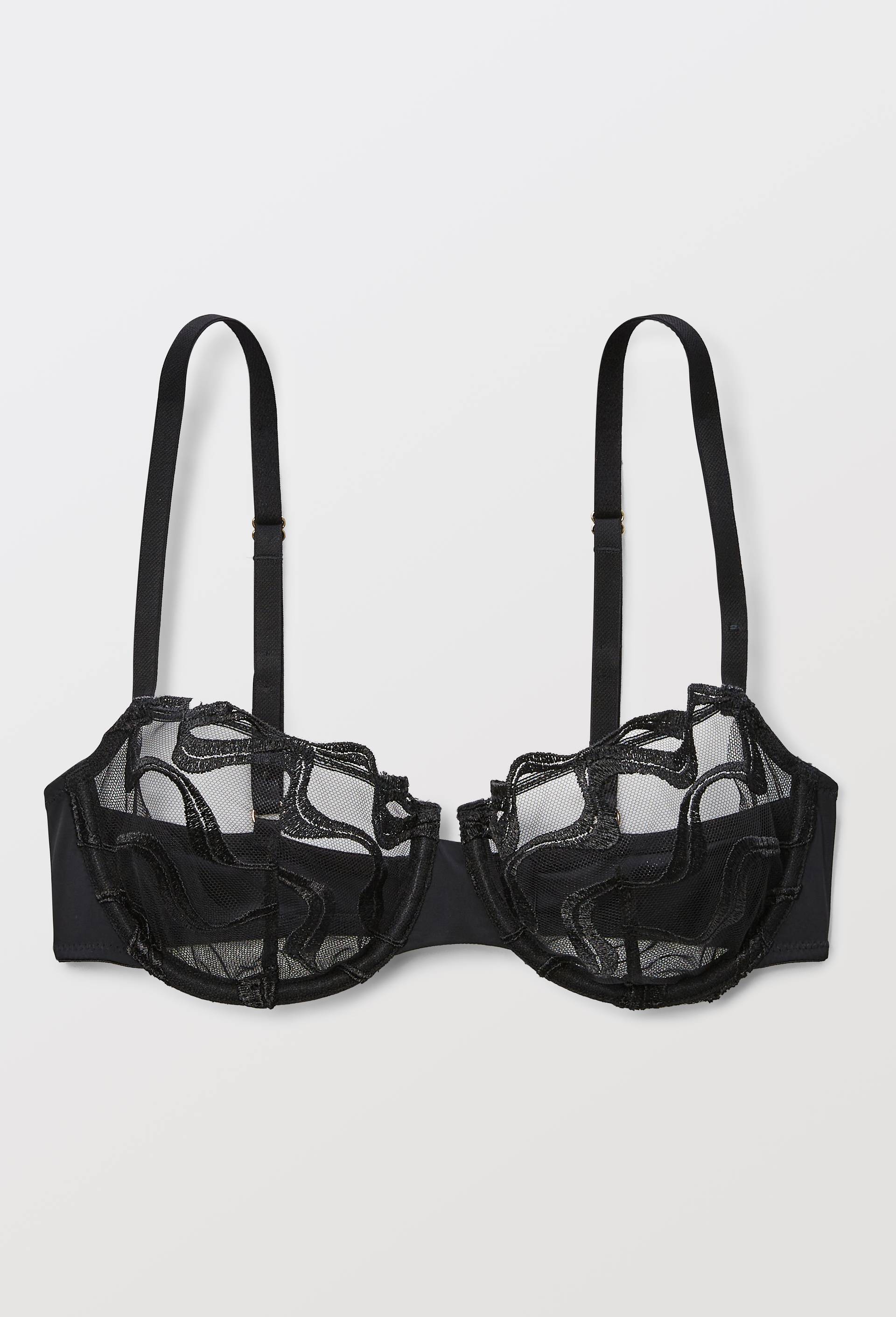 Soutien-gorge corbeille balconnet PAULA en dentelle, Noir, large image number 2.0