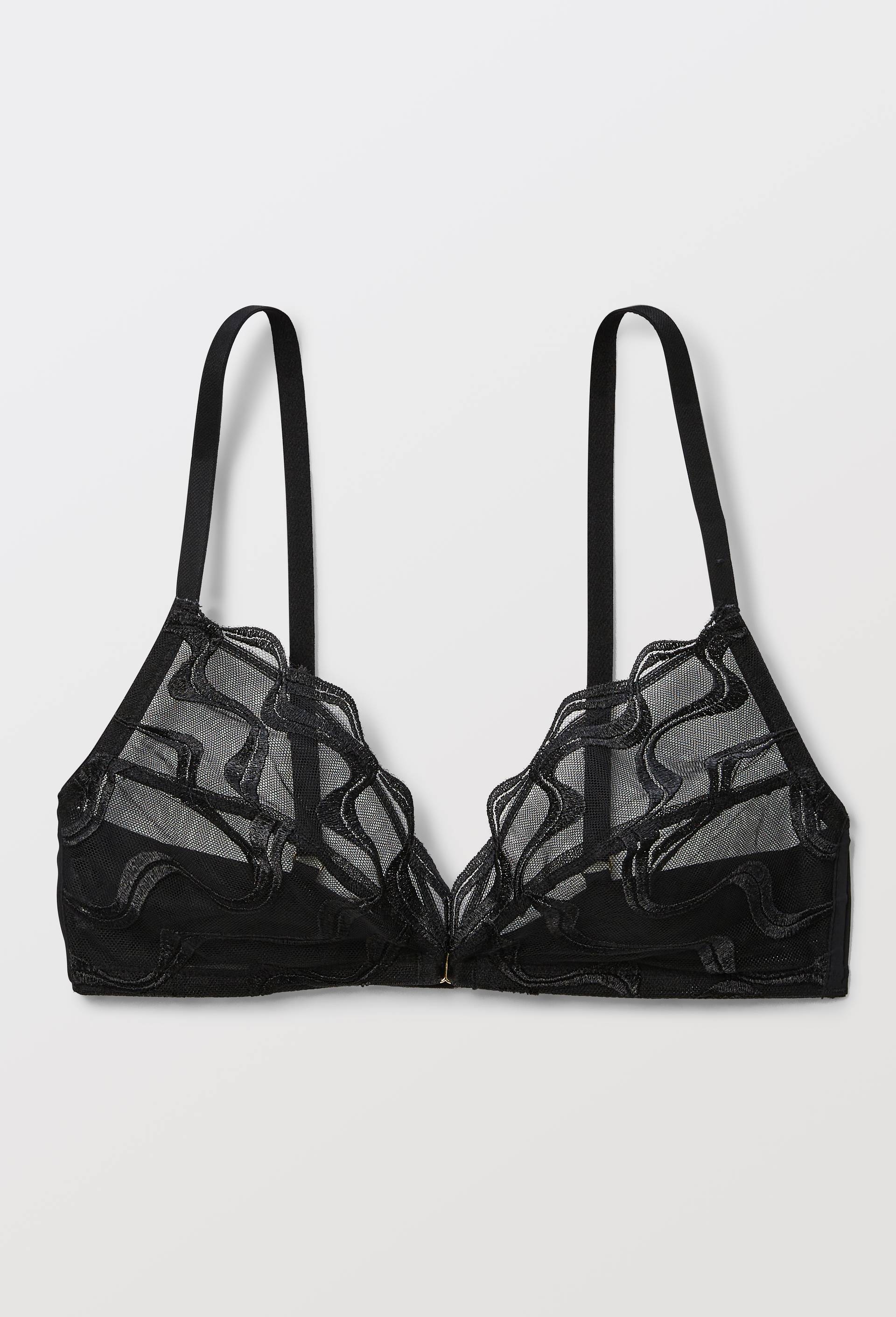 Soutien-gorge triangle PAULA en dentelle, Noir, large image number 2