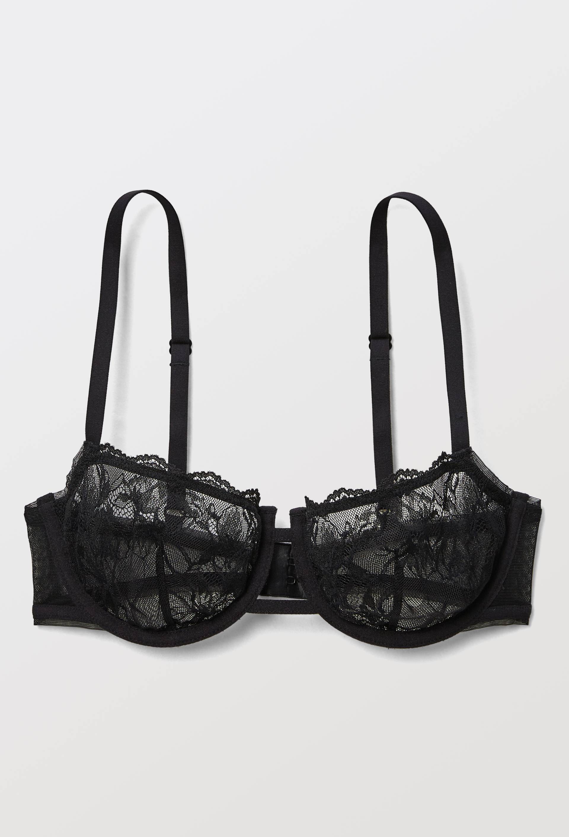 Soutien-gorge corbeille balconnet ELLA en dentelle, Noir, large image number 2